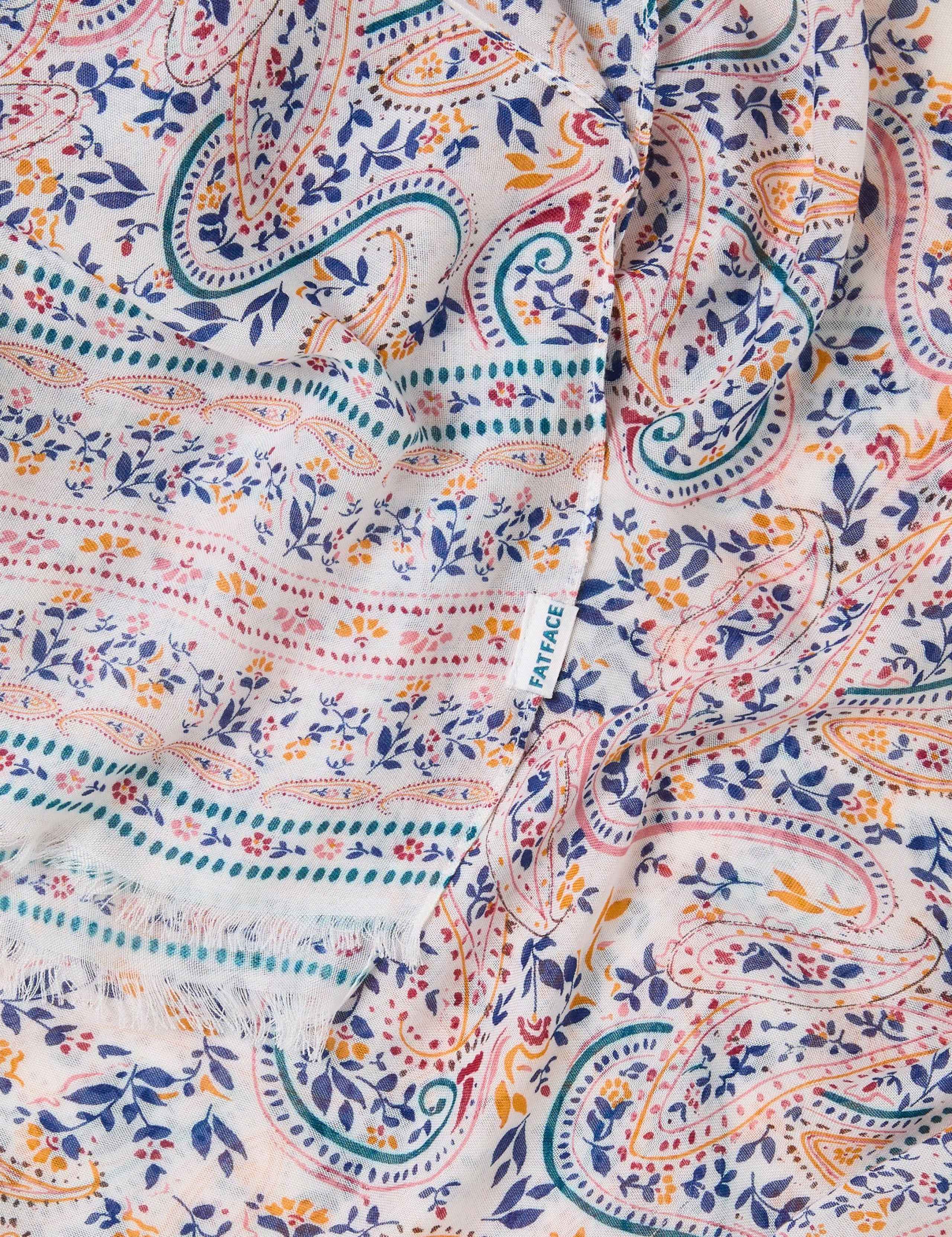 Paisley Print Fringed Scarf 4 of 4