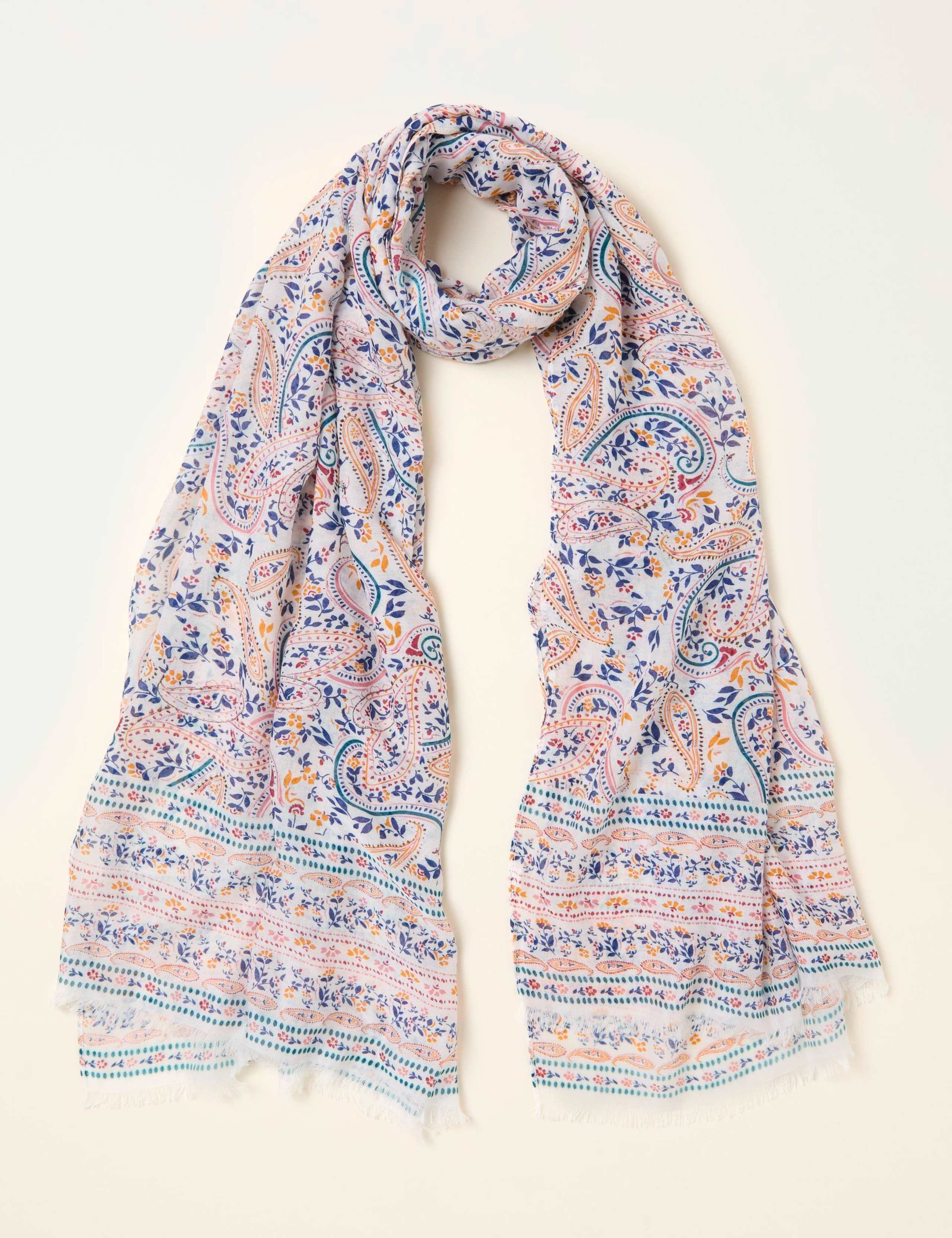 Paisley Print Fringed Scarf 2 of 4