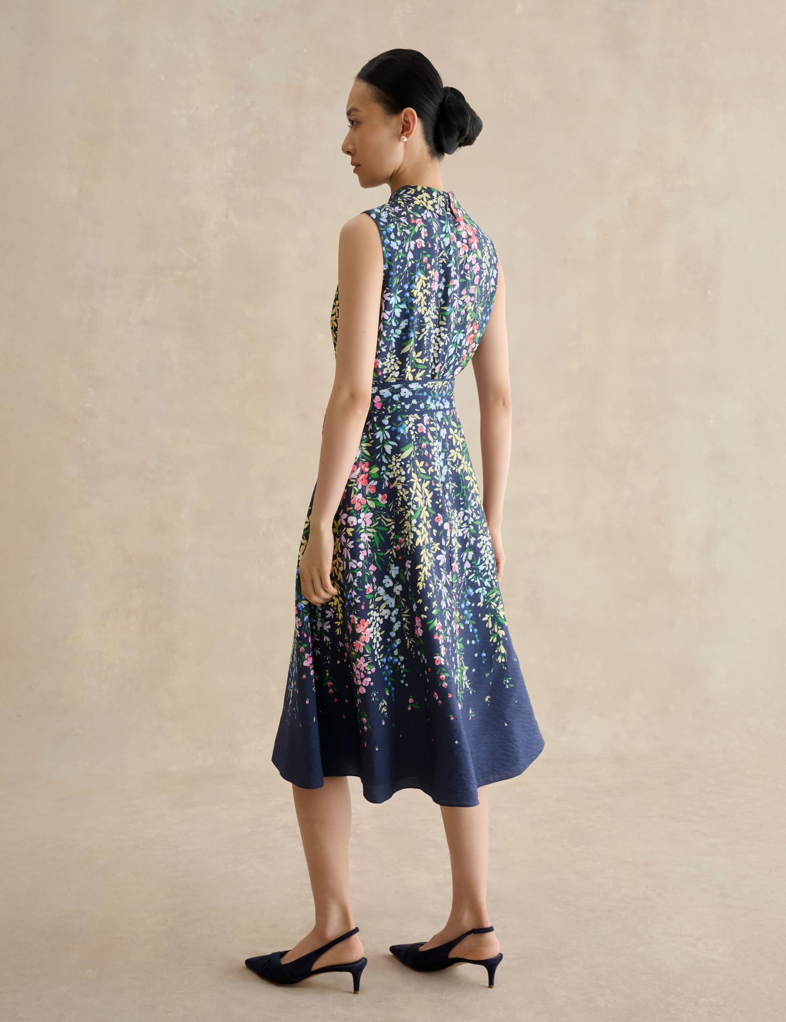 Floral Knee Length Skater Dress 4 of 5