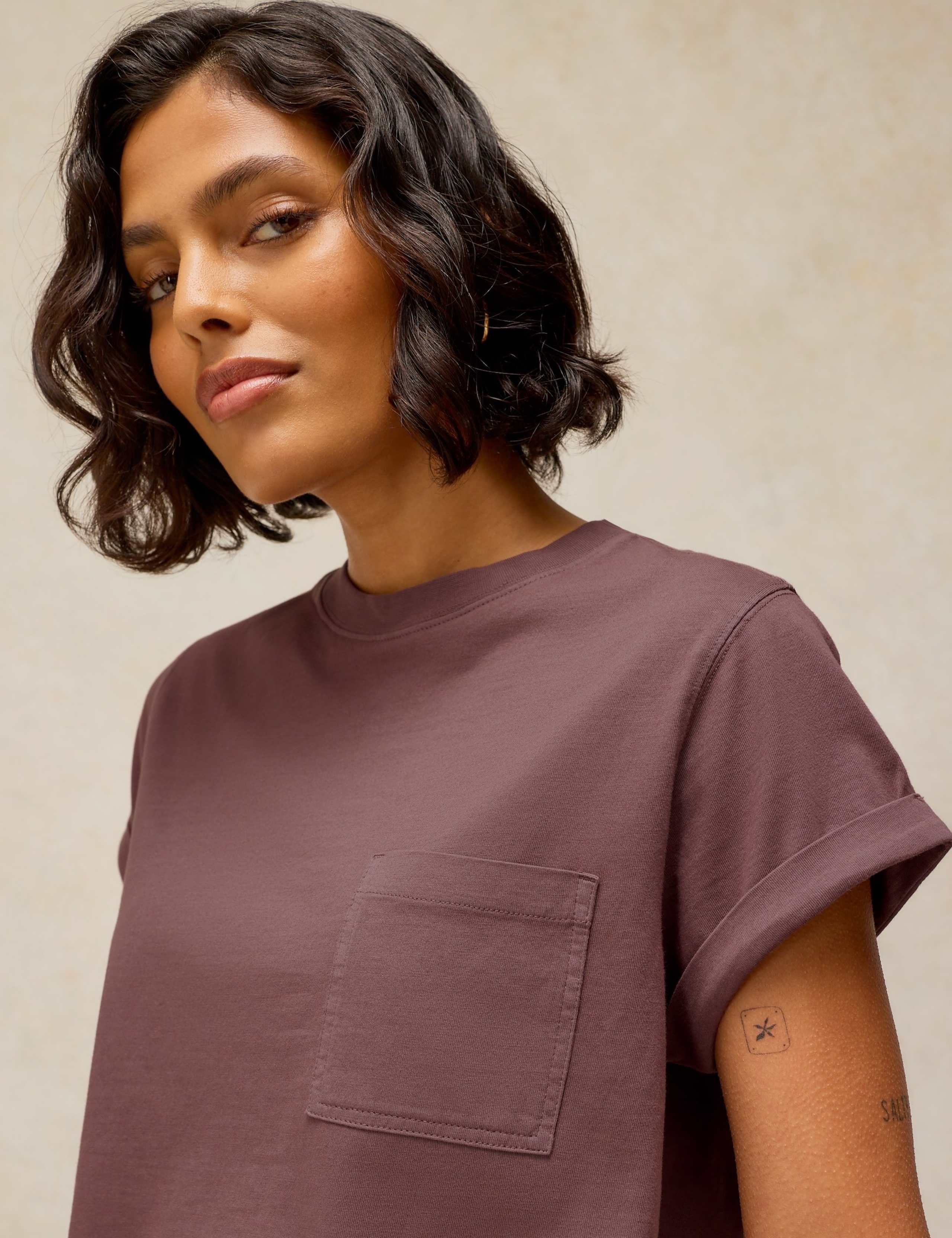 Pure Cotton Crew Neck Chest Pocket T-Shirt 5 of 6