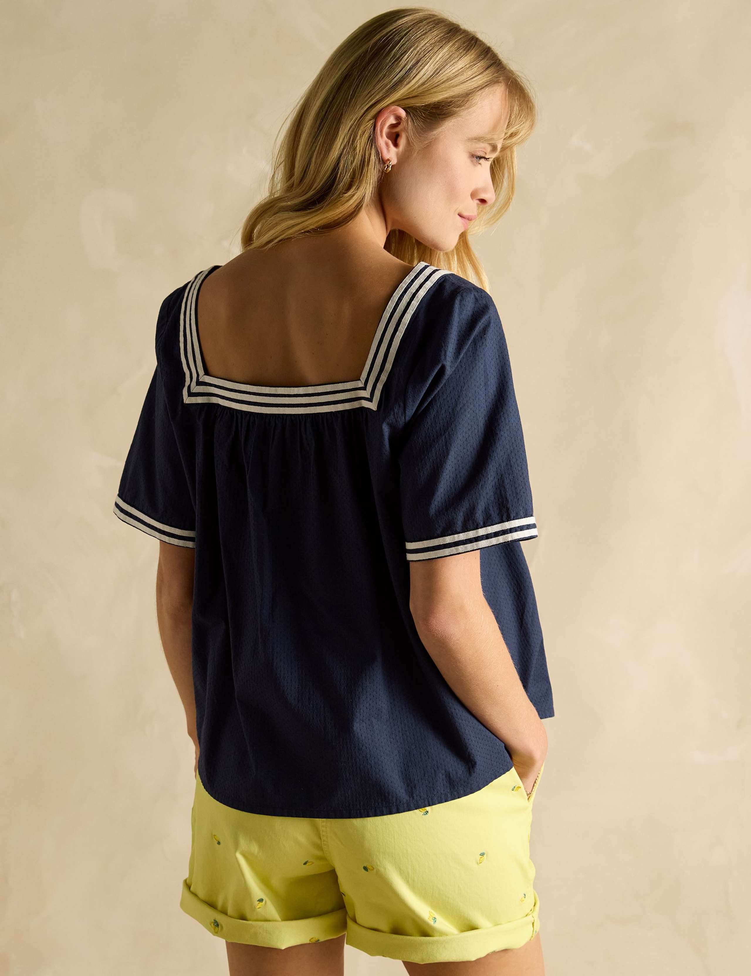 Pure Cotton Square Neck Top 3 of 4