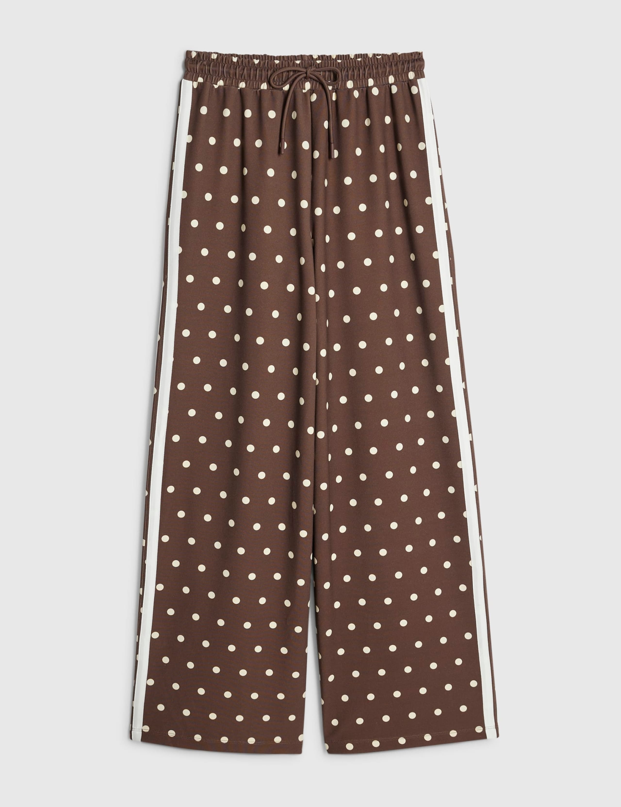 Pure Cotton Polka Dot Wide Leg Trousers 2 of 3