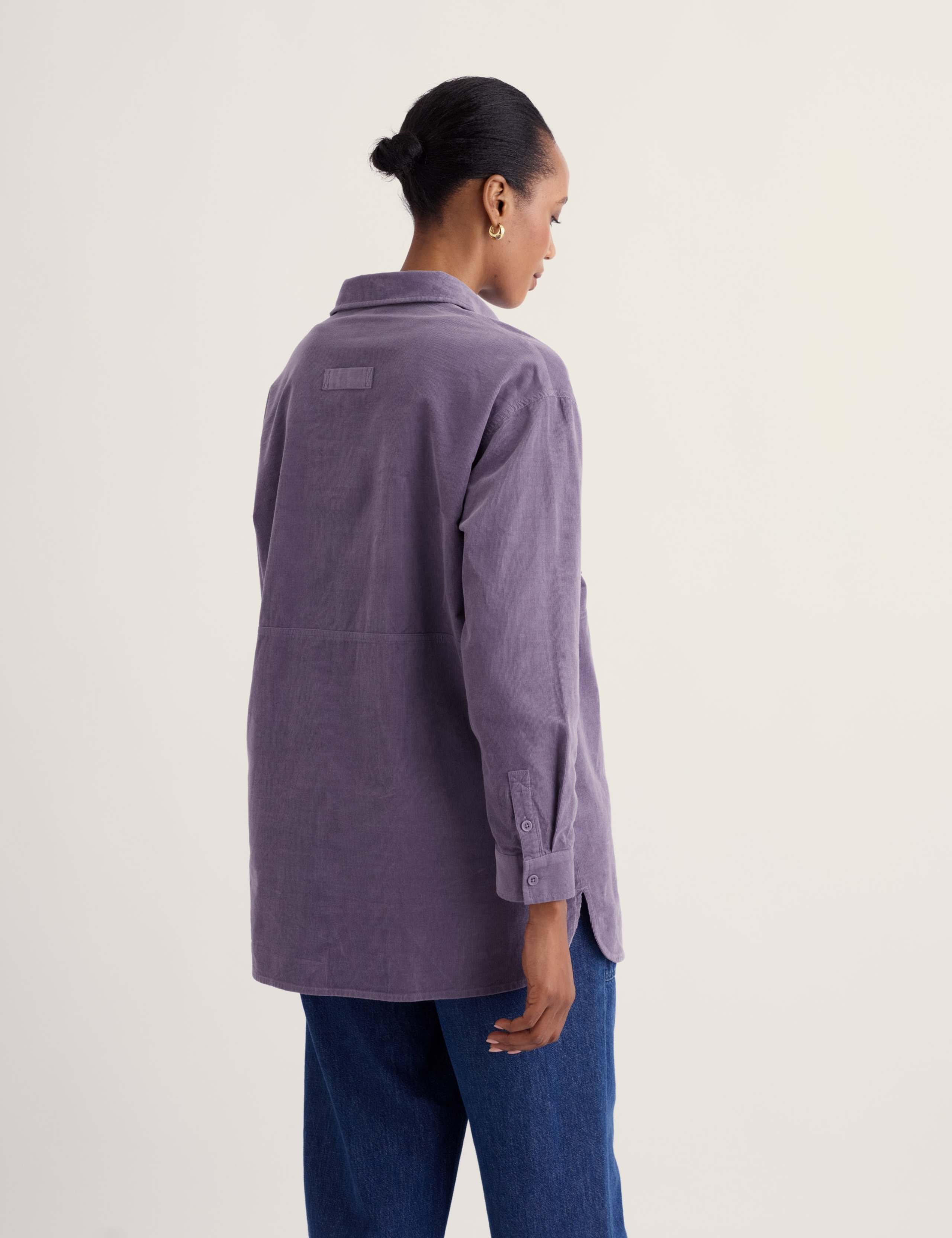 Pure Cotton Cord Oversized Collared Tunic 5 of 5