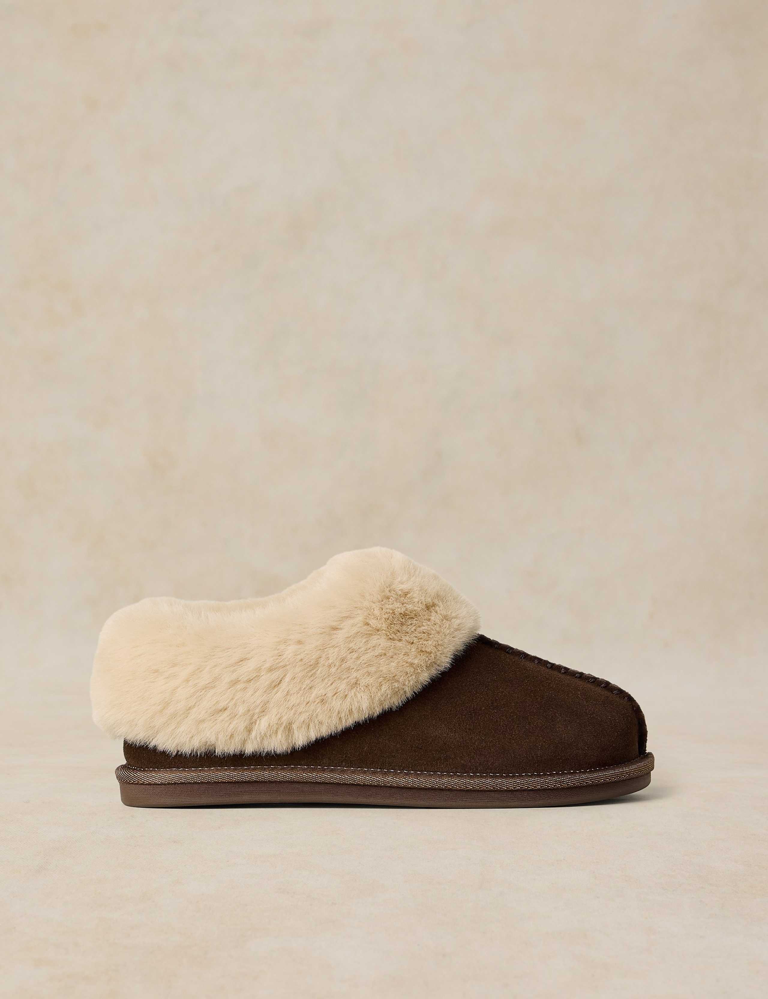 Suede Faux Fur Lined Slipper Boots 1 of 4