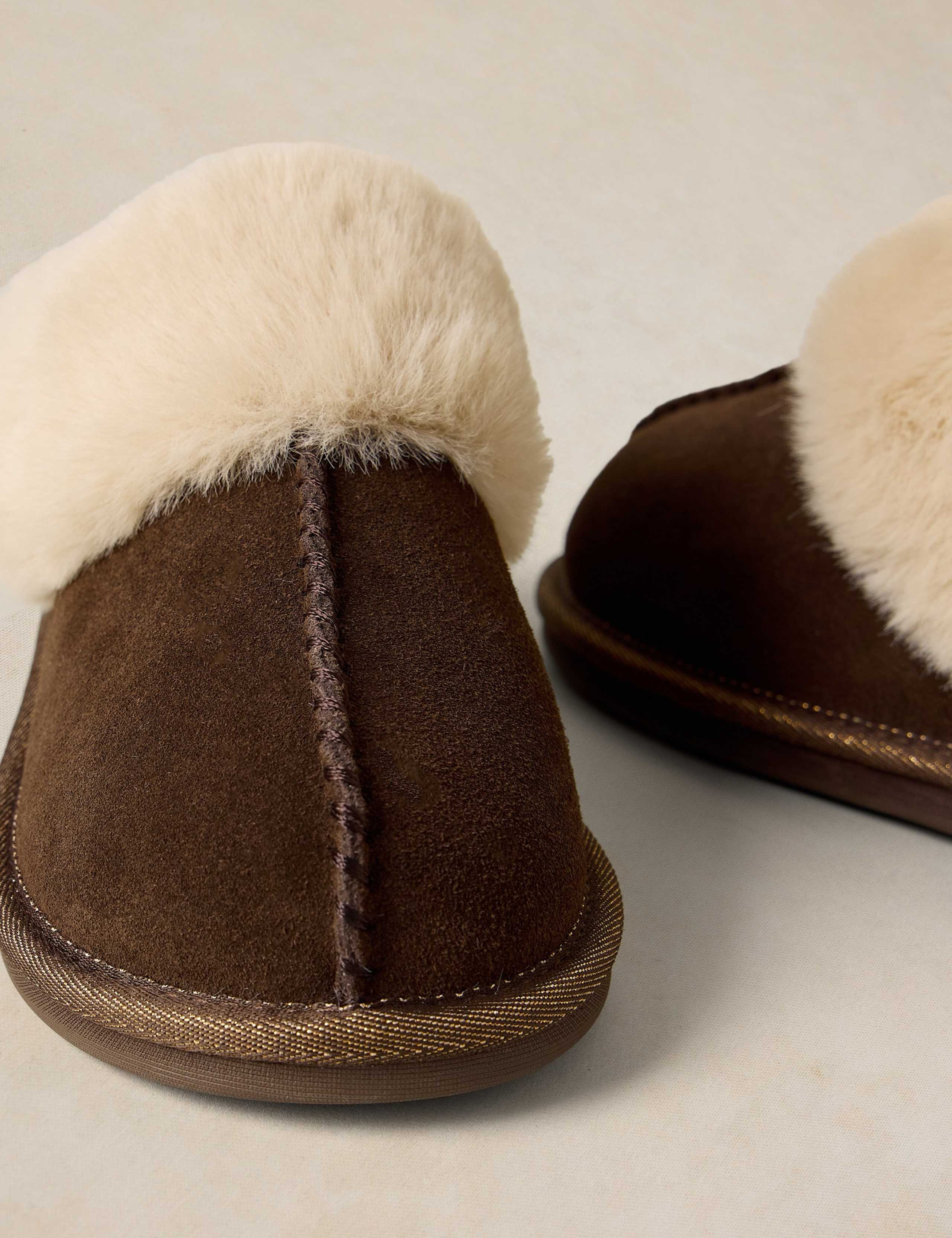 Suede Faux Fur Lined Slipper Boots 4 of 4