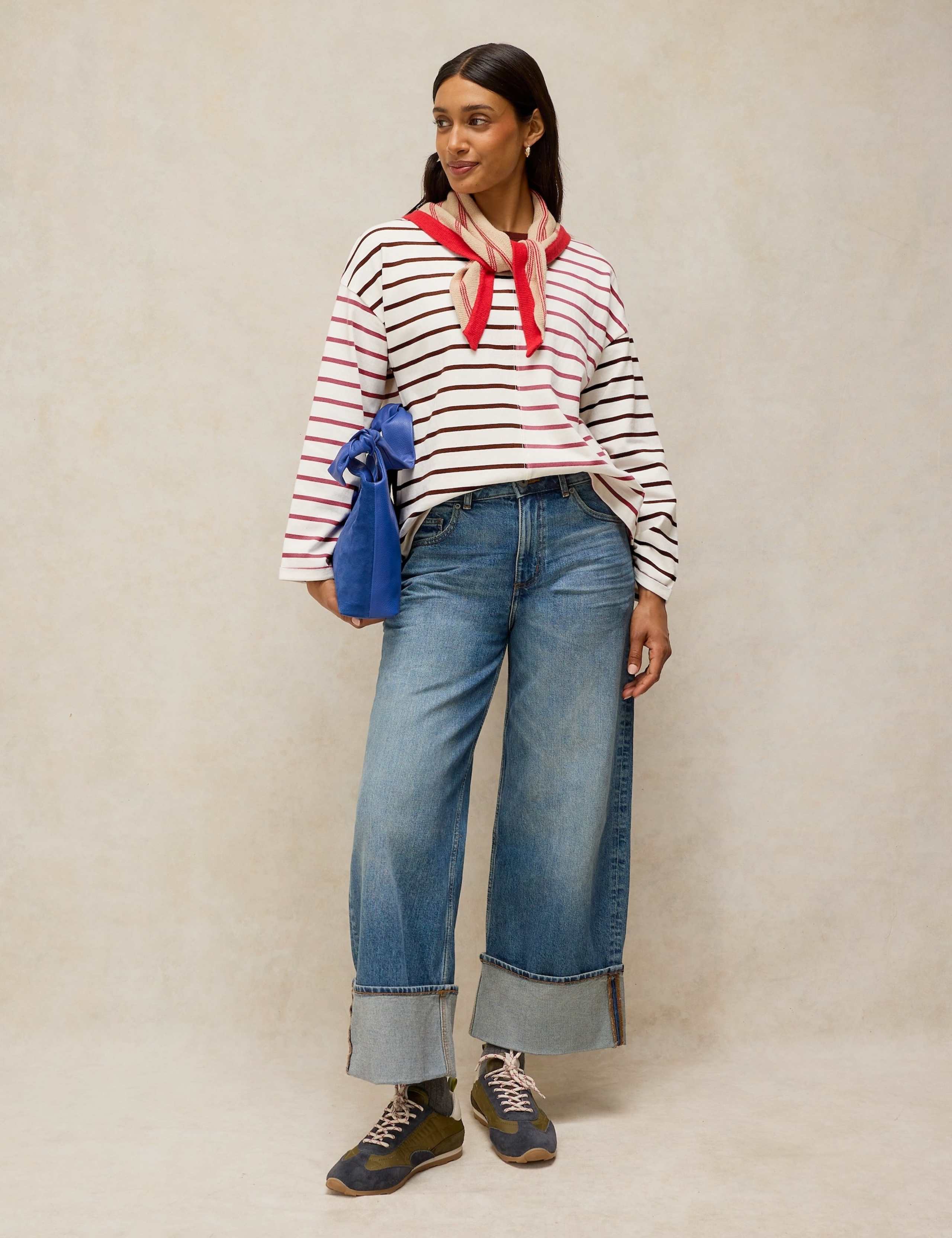 Pure Cotton Striped Crew Neck T-Shirt 3 of 6