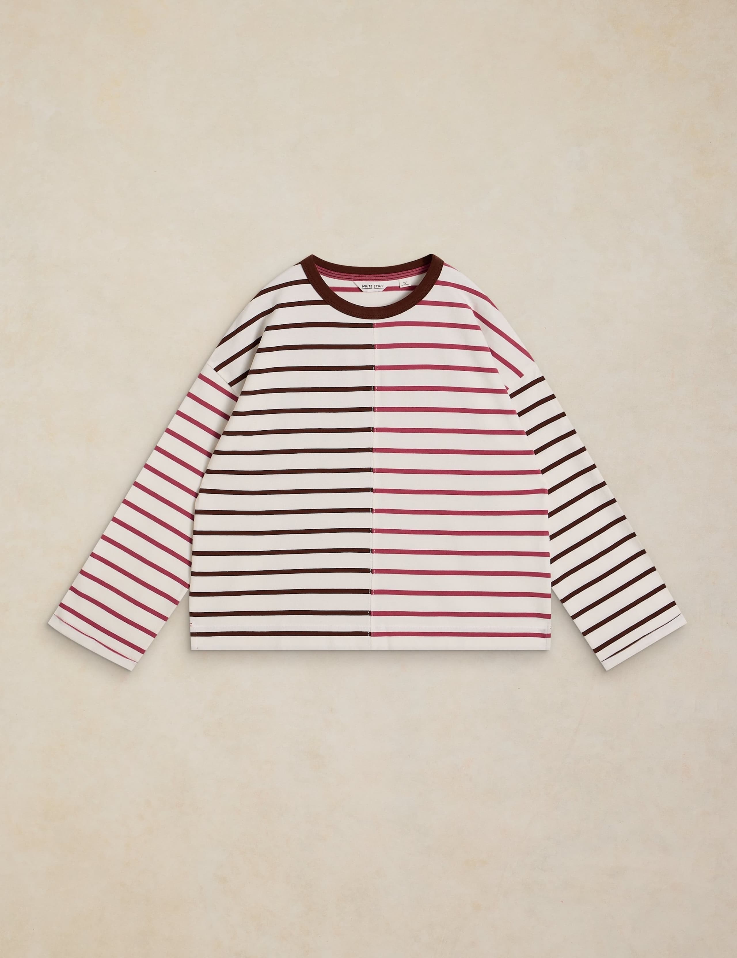 Pure Cotton Striped Crew Neck T-Shirt 2 of 6