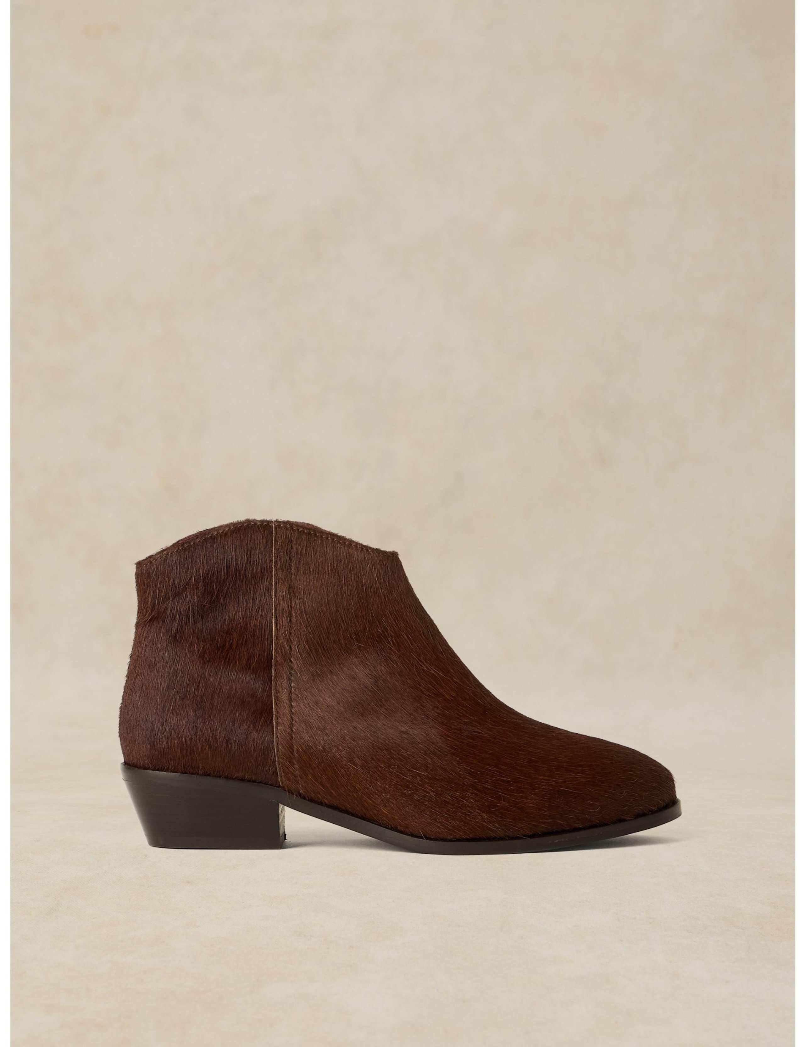 Wide Fit Leather Animal Print Ankle Boots 1 of 3