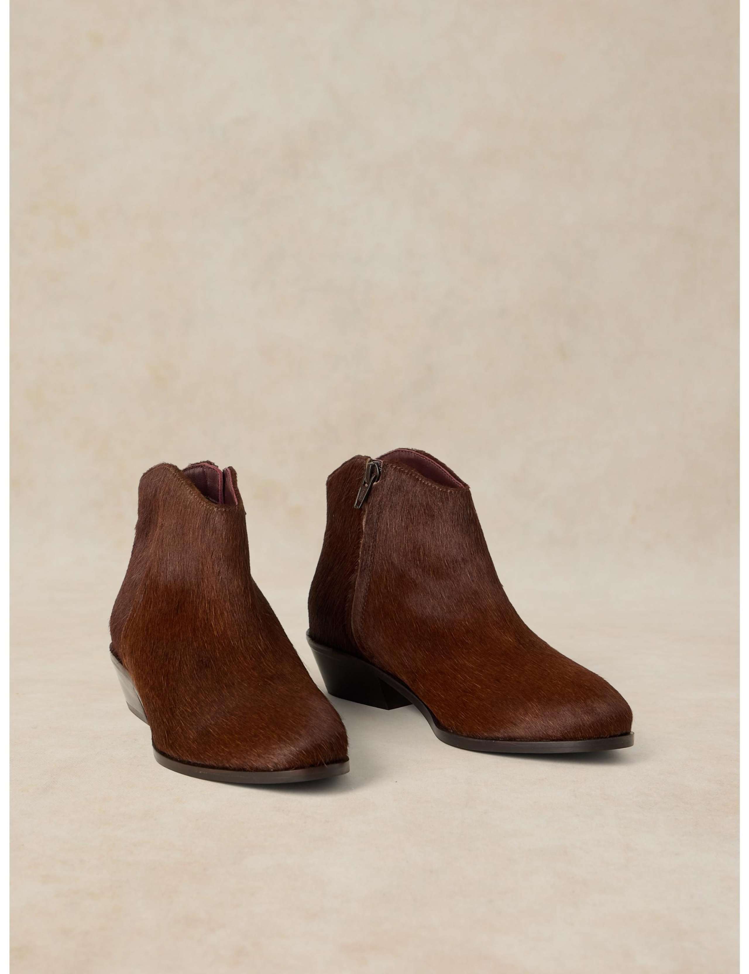 Wide Fit Leather Animal Print Ankle Boots 2 of 3