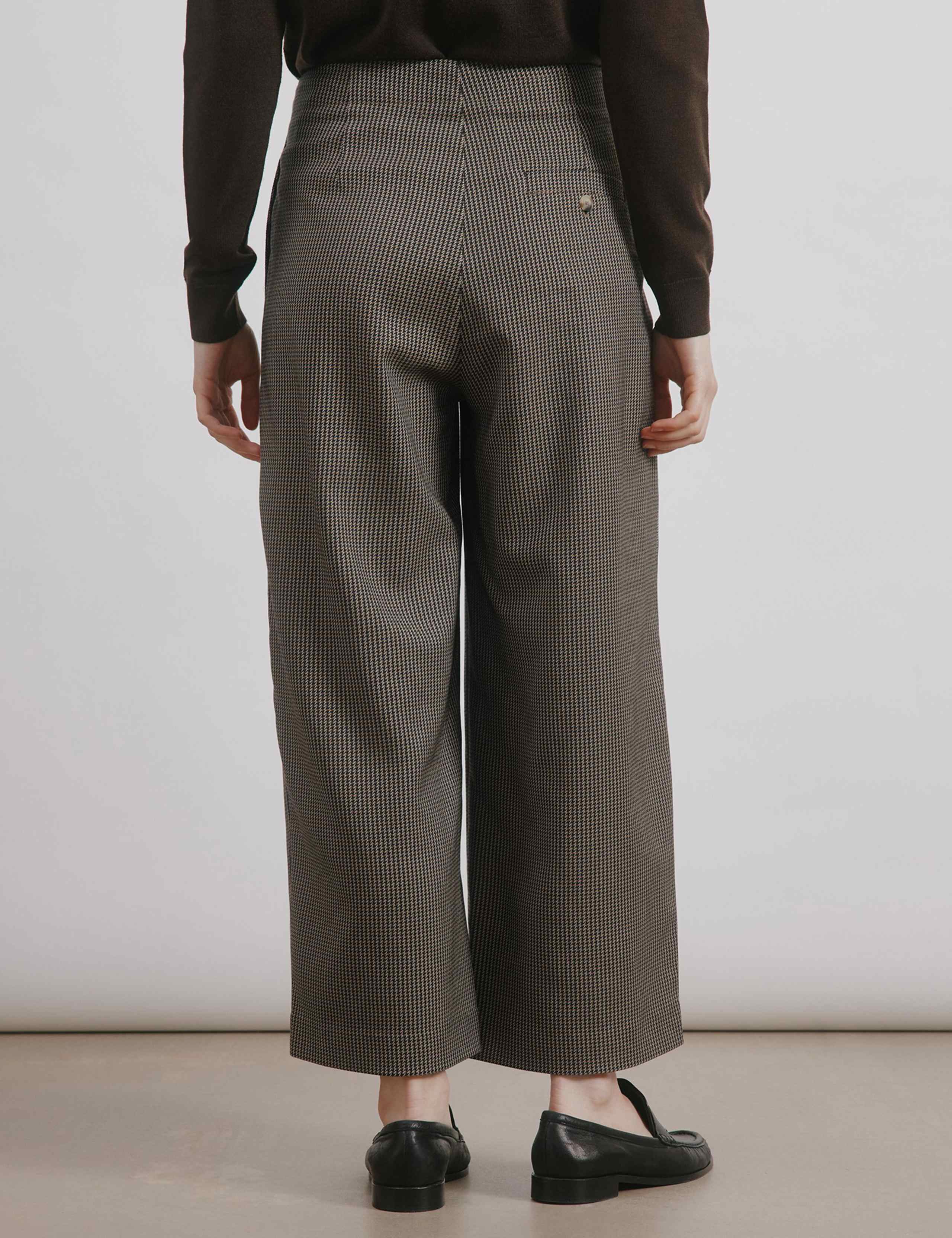 Dogtooth Wide Leg Trousers 3 of 4