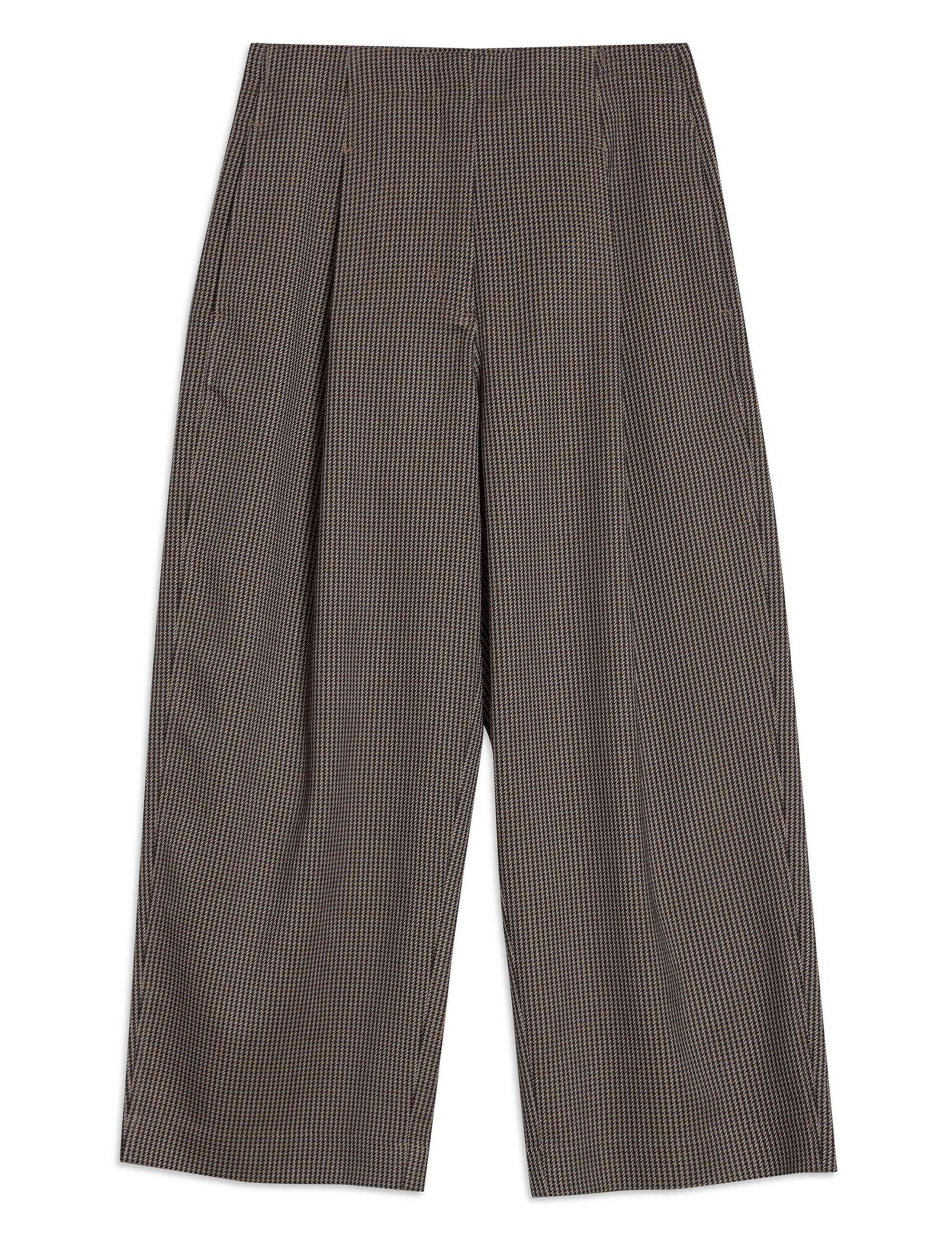 Dogtooth Wide Leg Ankle Grazer Trousers 2 of 4