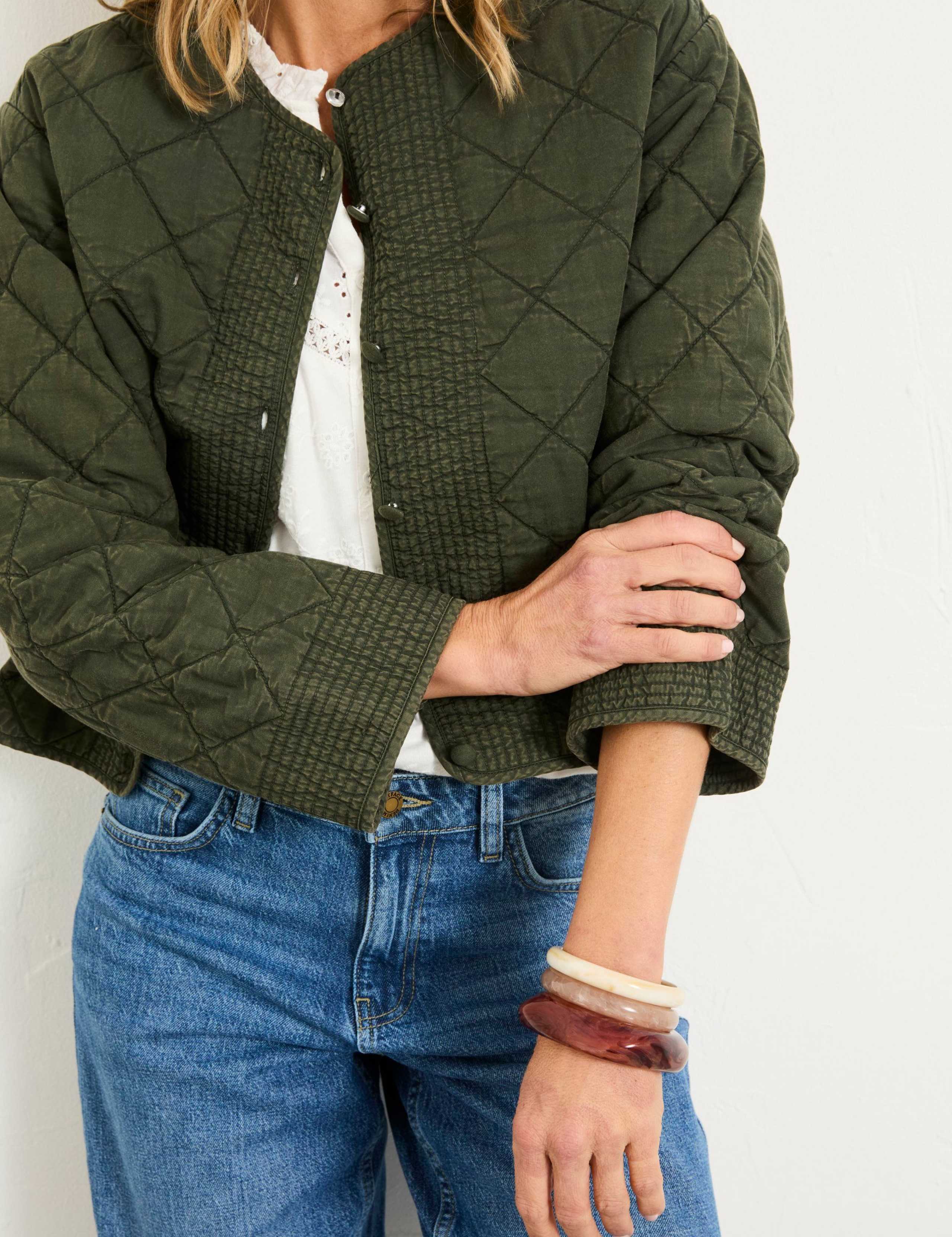 Pure Cotton Floral Quilted Jacket 4 of 6