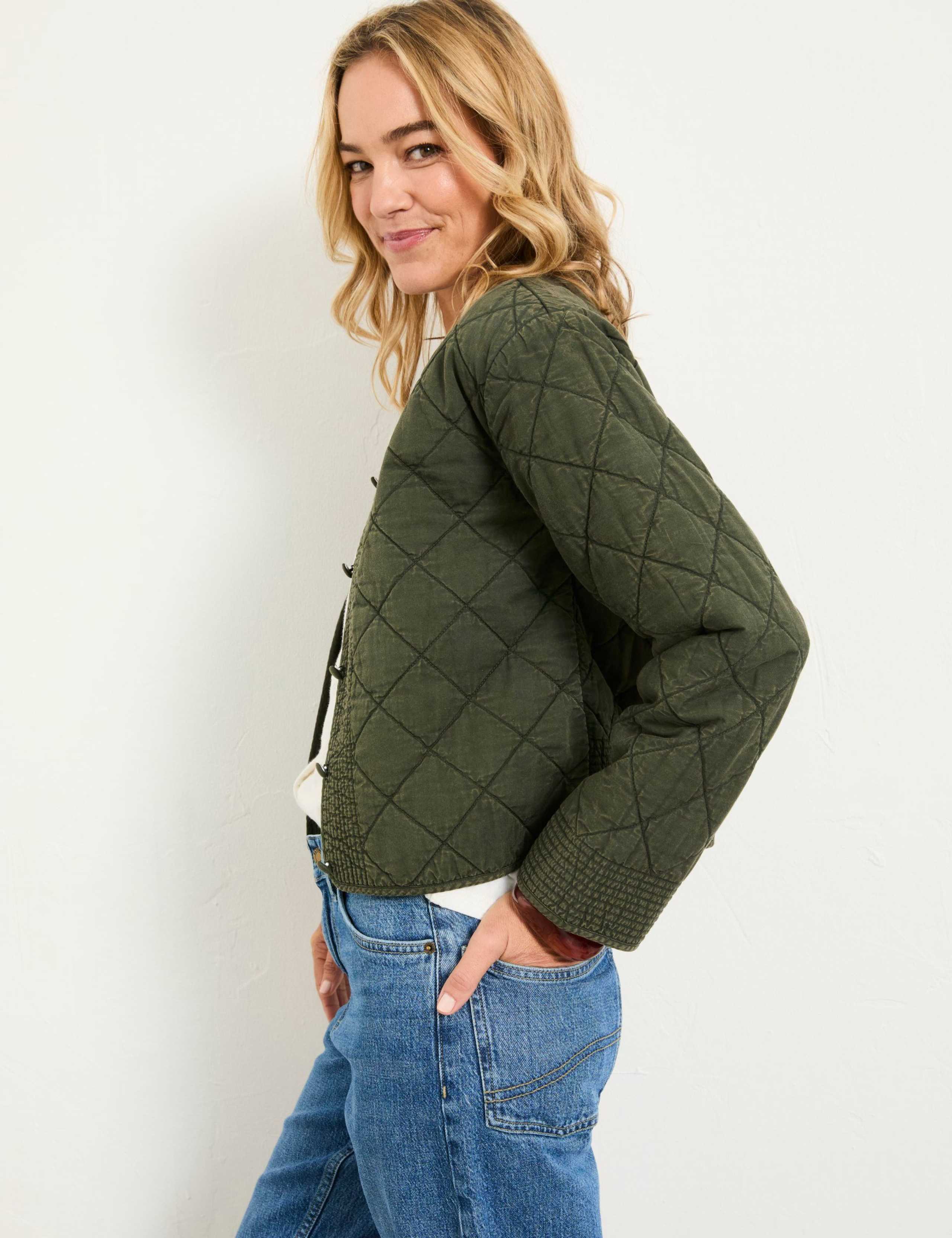 Pure Cotton Floral Quilted Jacket 6 of 6