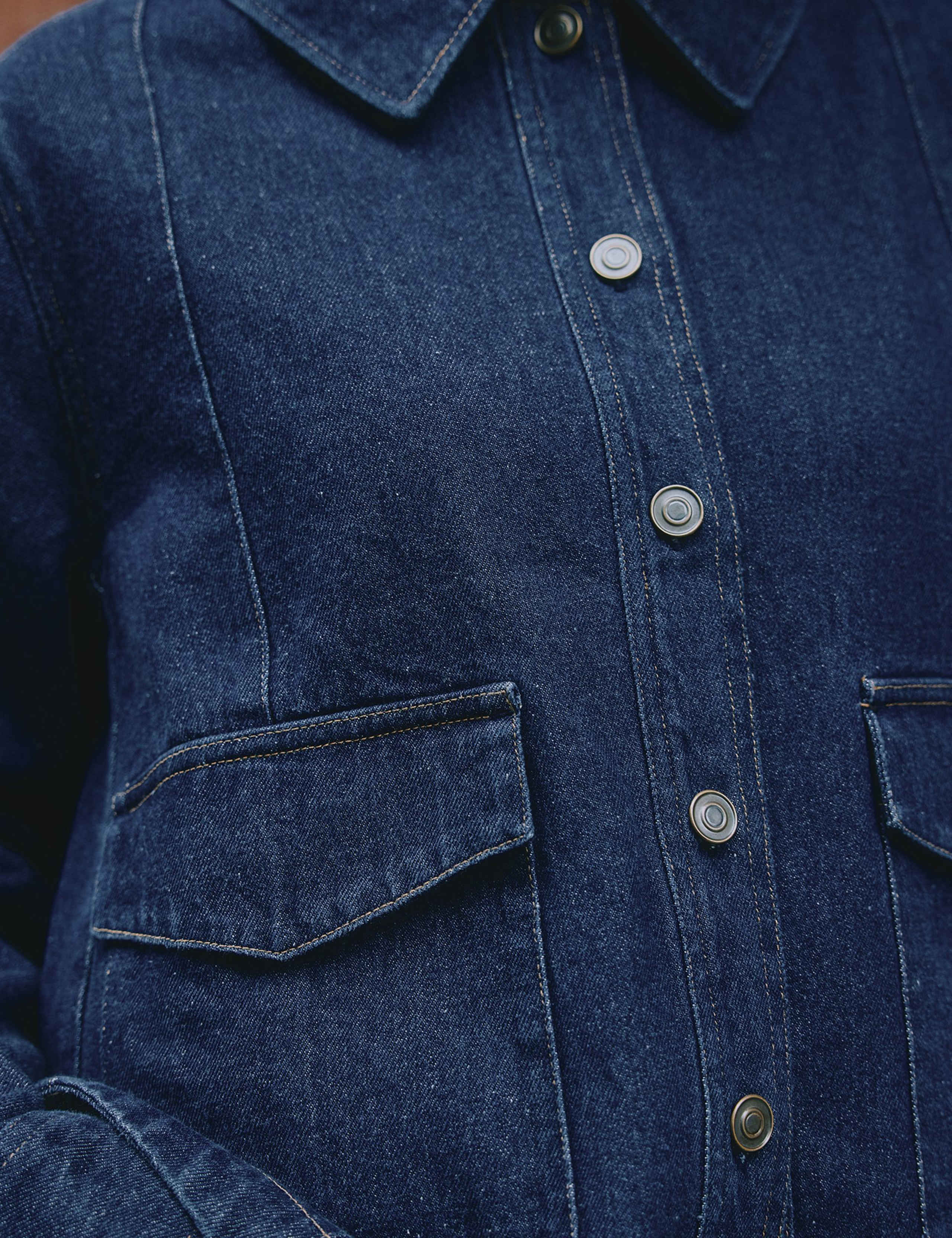 Pure Cotton Denim Relaxed Jacket 6 of 6