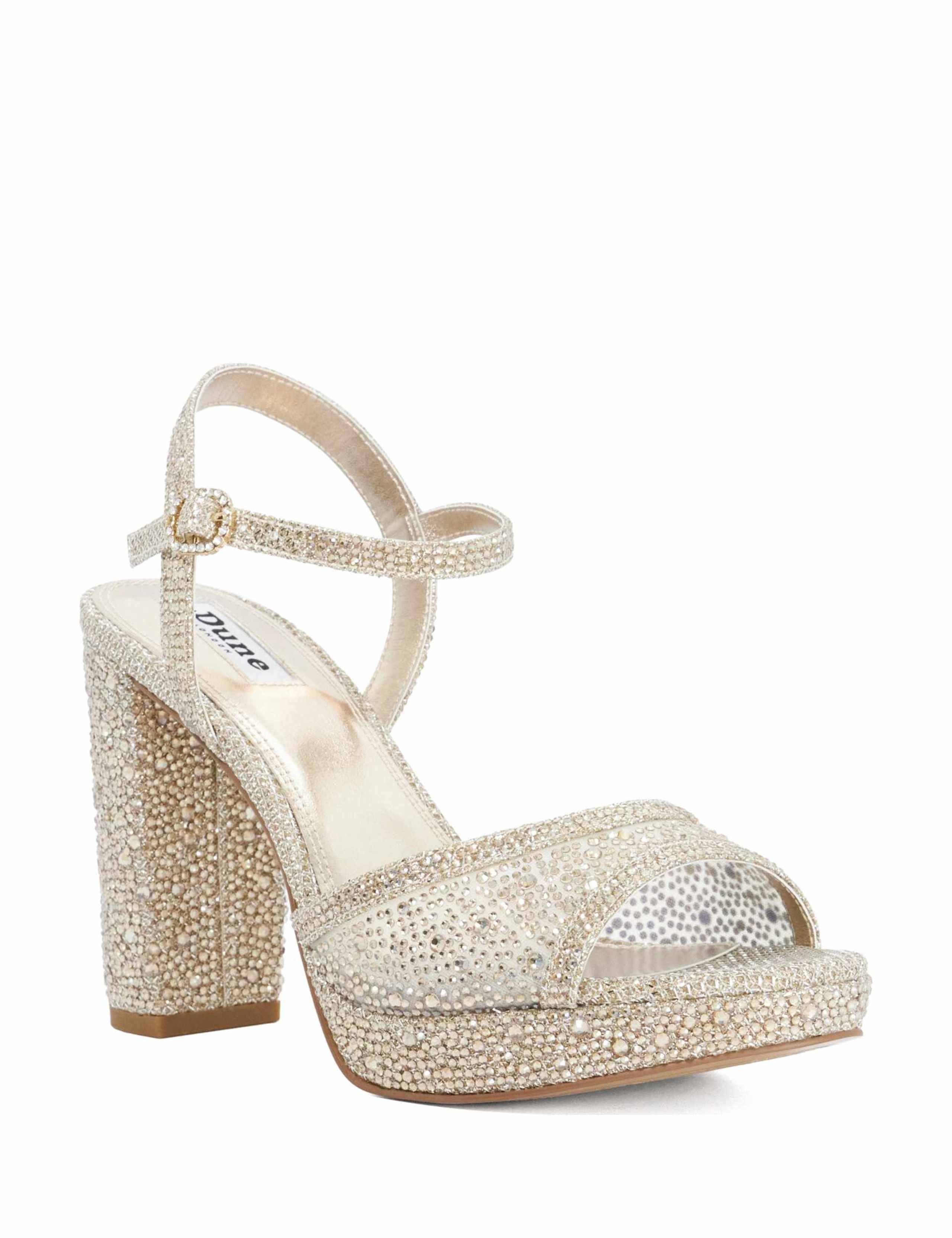 Diamante Platform Almond Toe Sandals 2 of 6