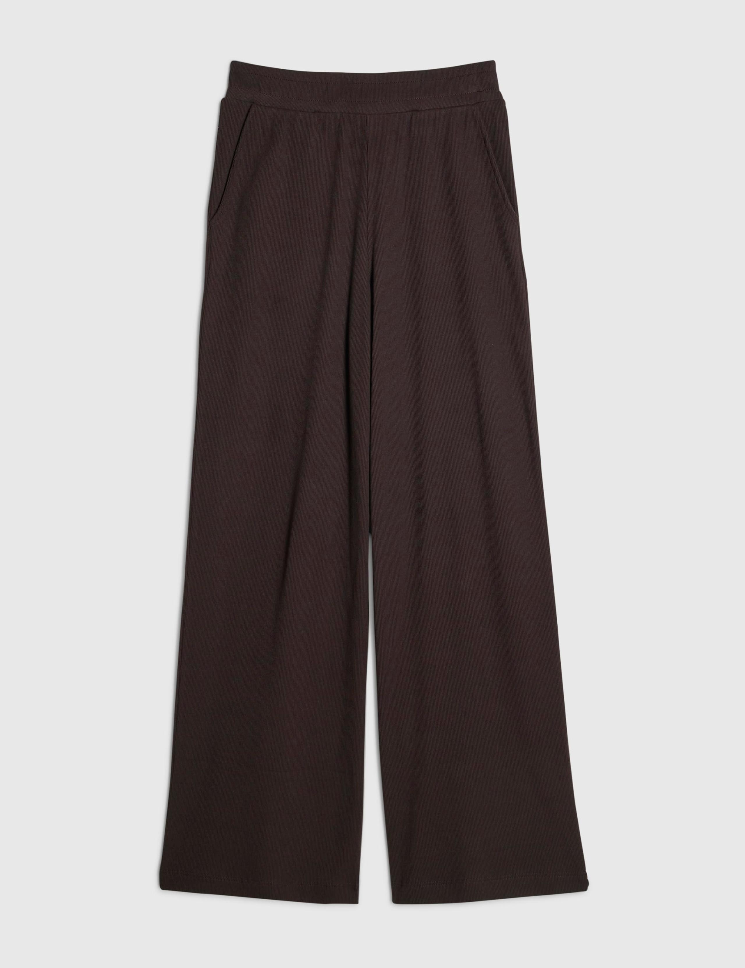 Pure Cotton Wide Leg Joggers 3 of 6