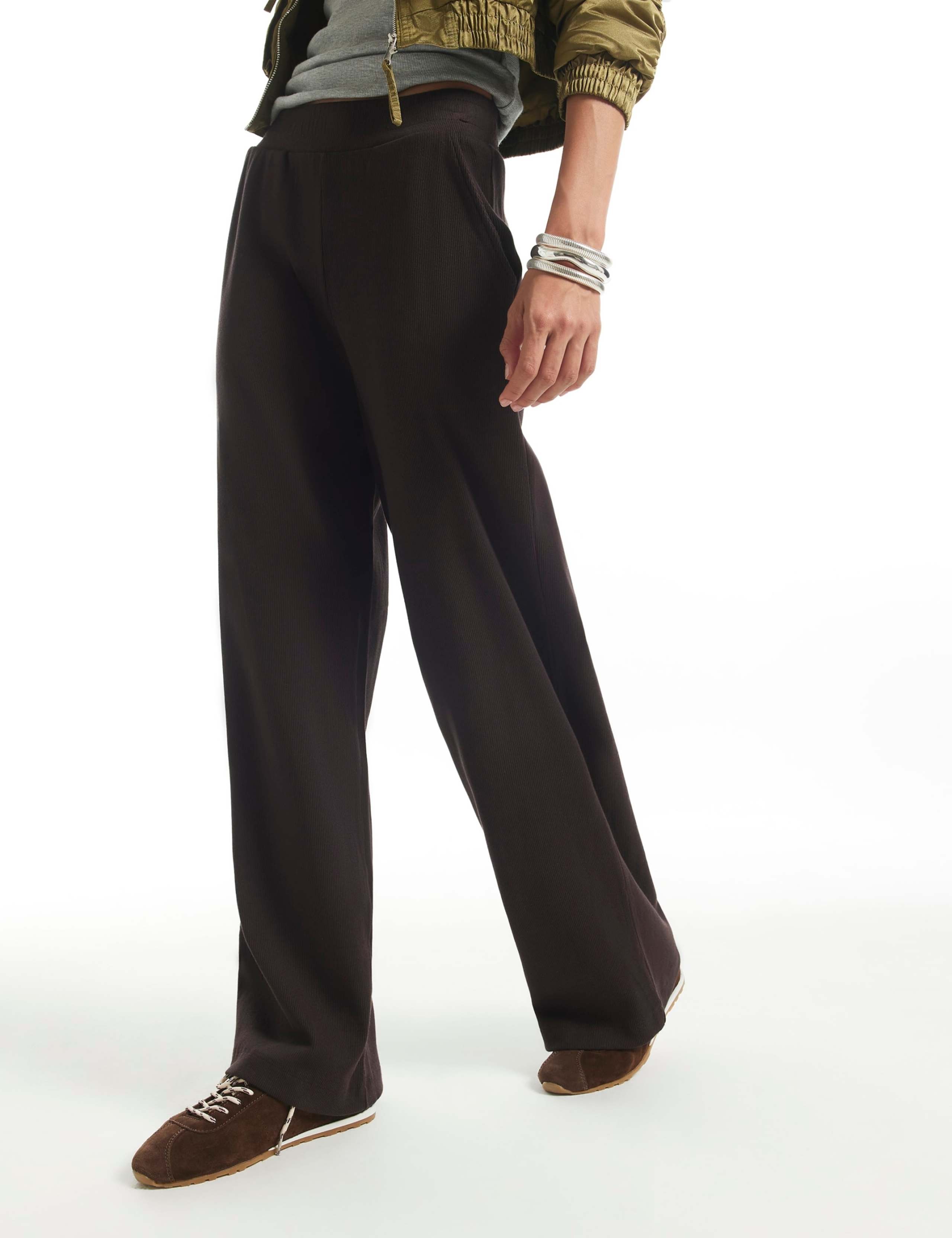Pure Cotton Wide Leg Joggers 6 of 6