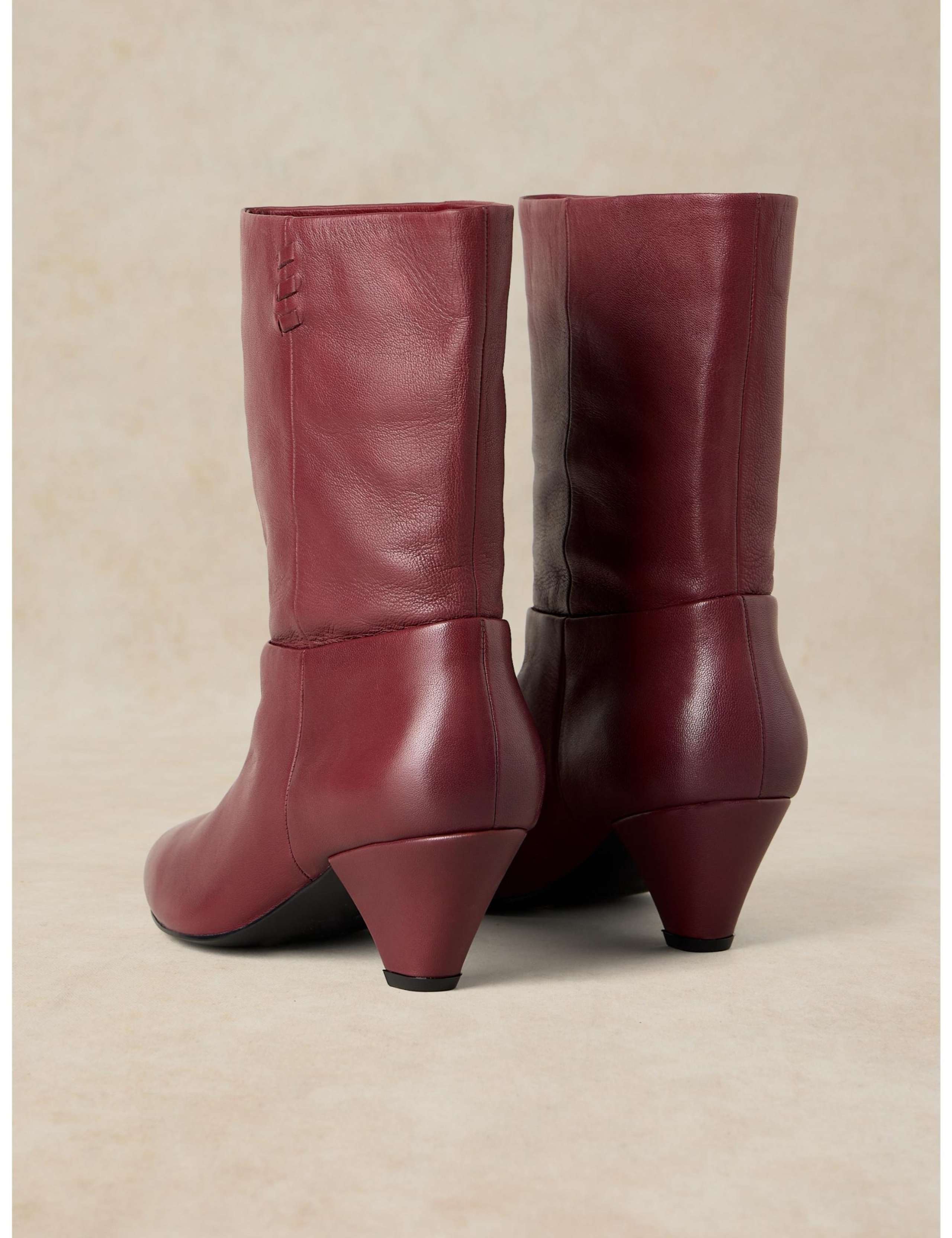 Chrissie Leather Slouch Ankle Boots 3 of 4