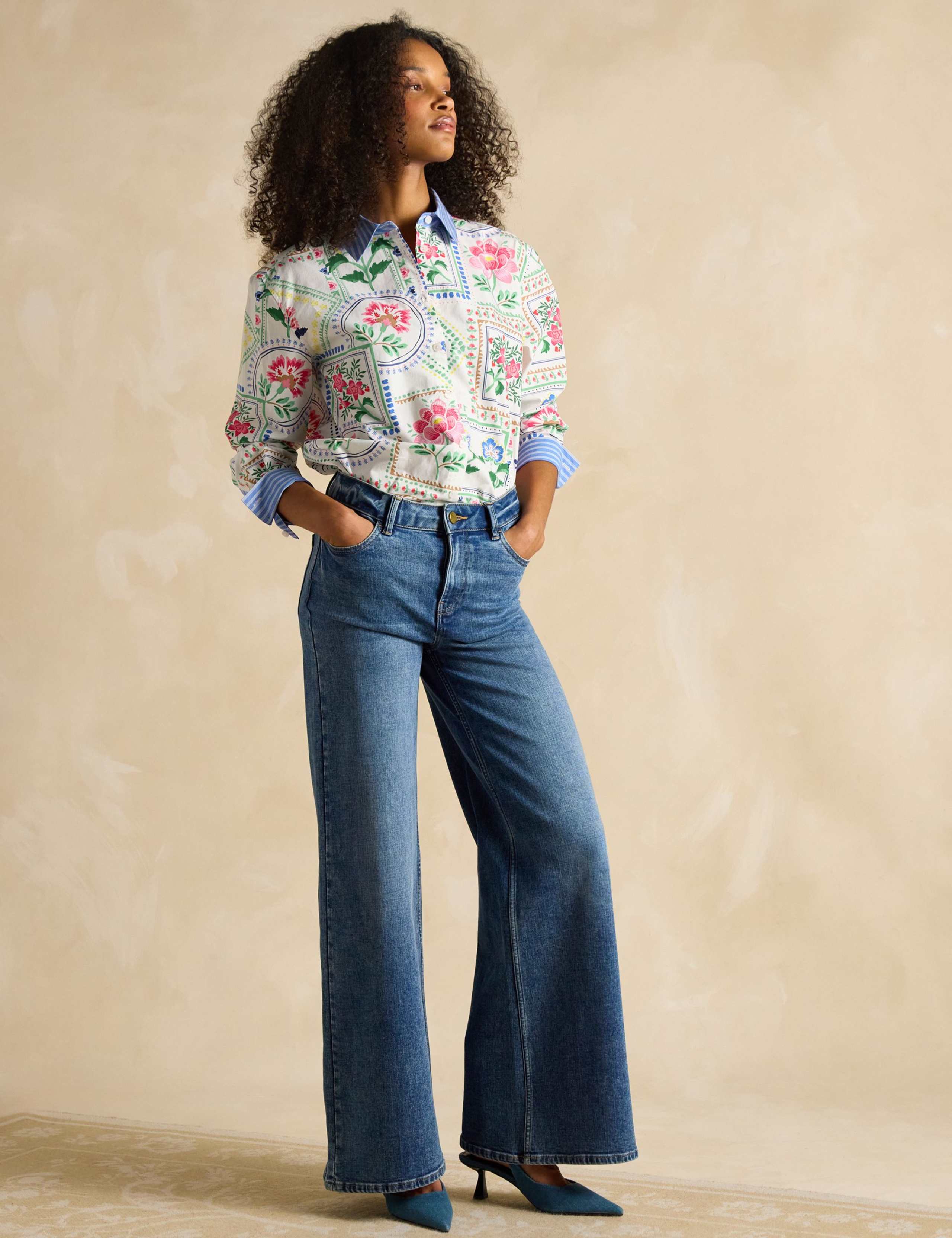 Pure Cotton Floral Collared Relaxed Shirt 4 of 6