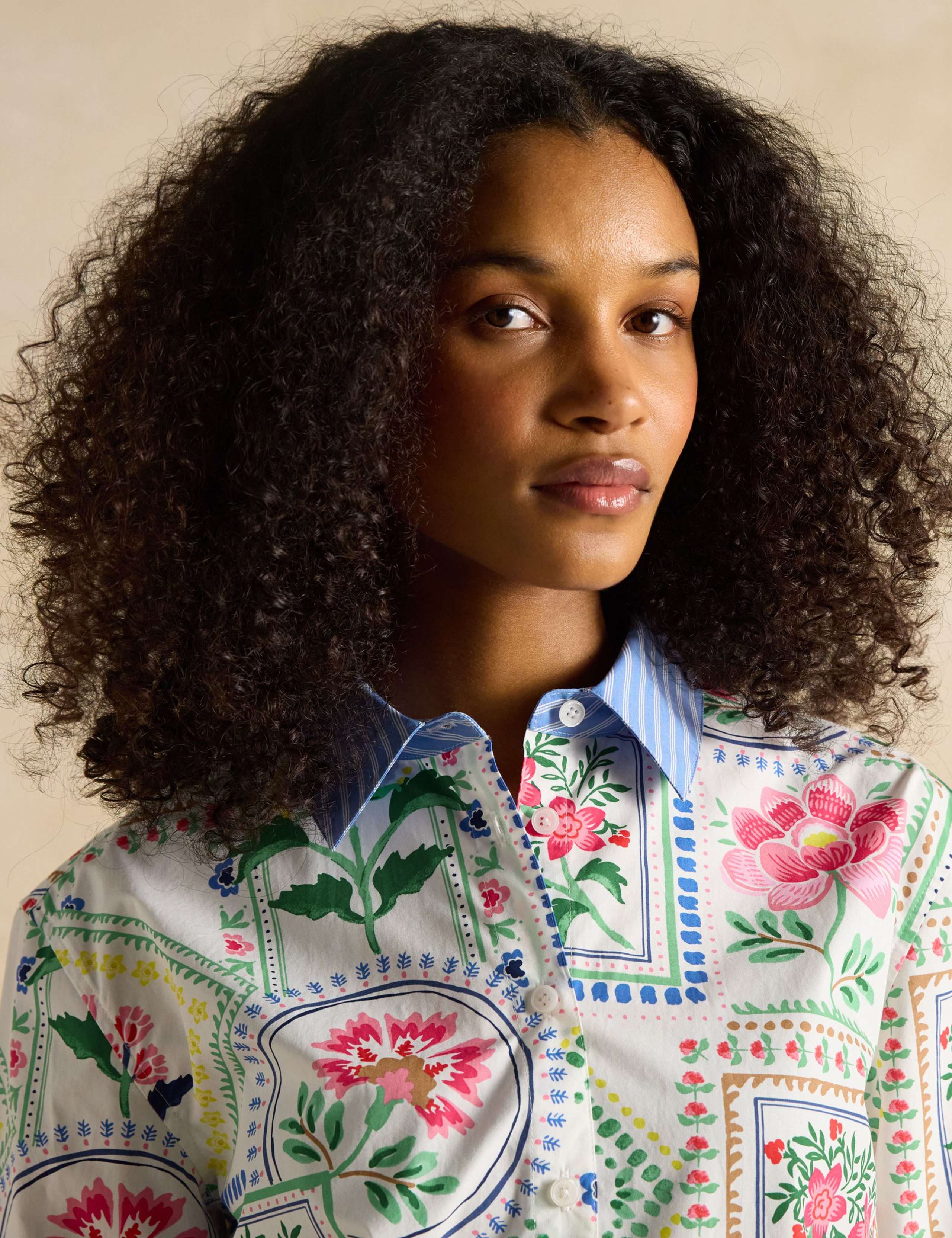 Pure Cotton Floral Collared Relaxed Shirt 5 of 6