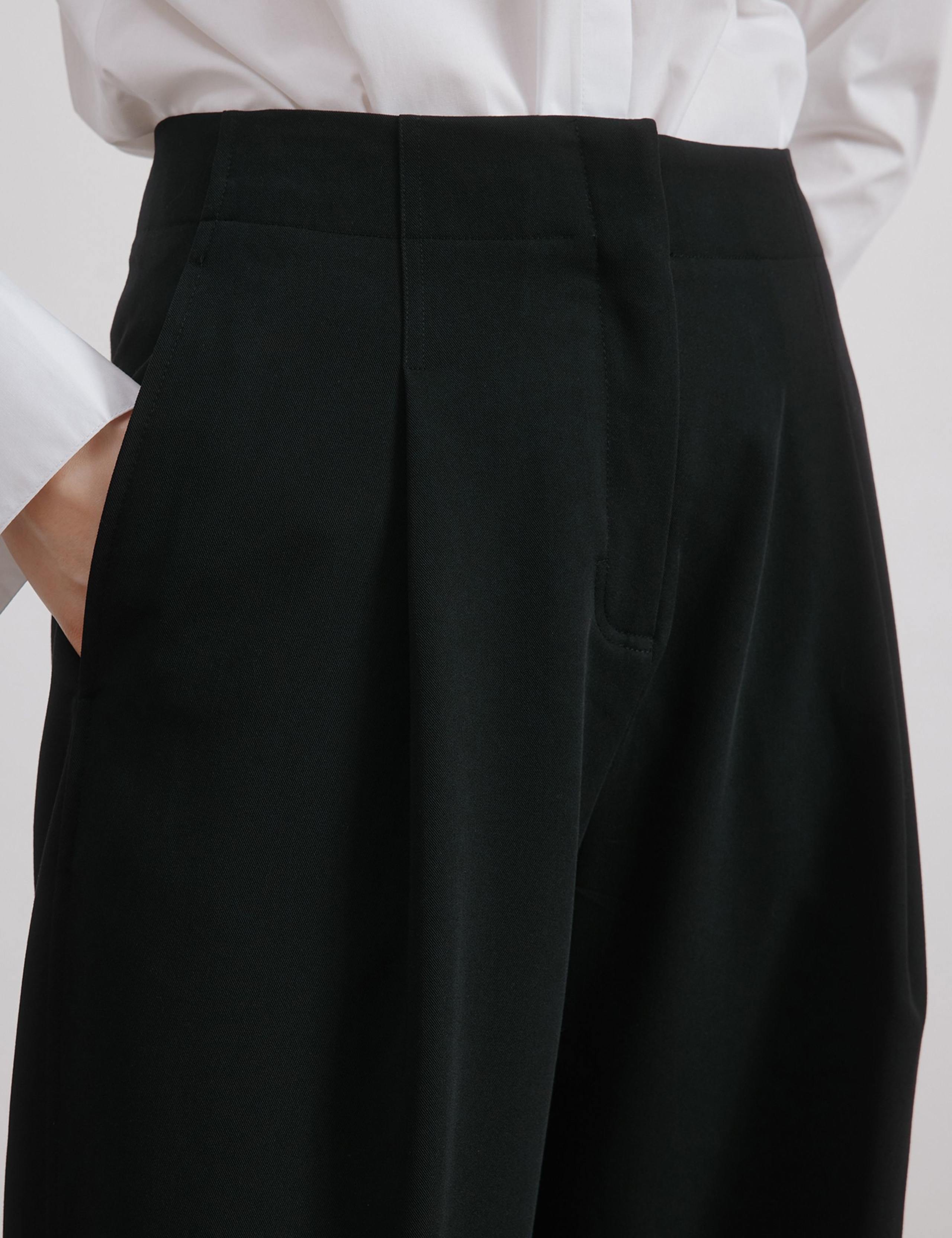 Tailored Barrel Leg Ankle Grazer Trousers 5 of 5