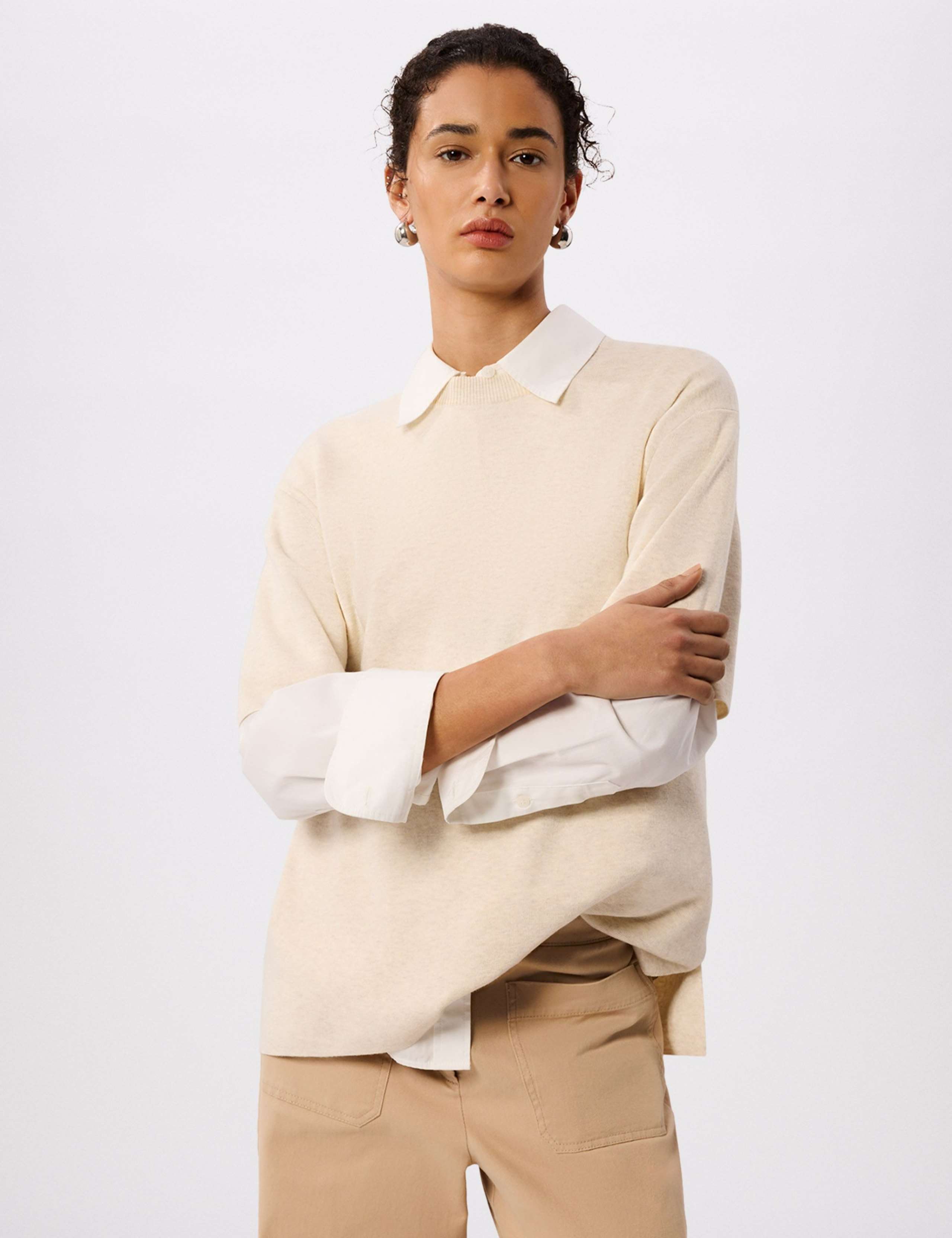Cotton Rich Fine Knit T-Shirt 3 of 6