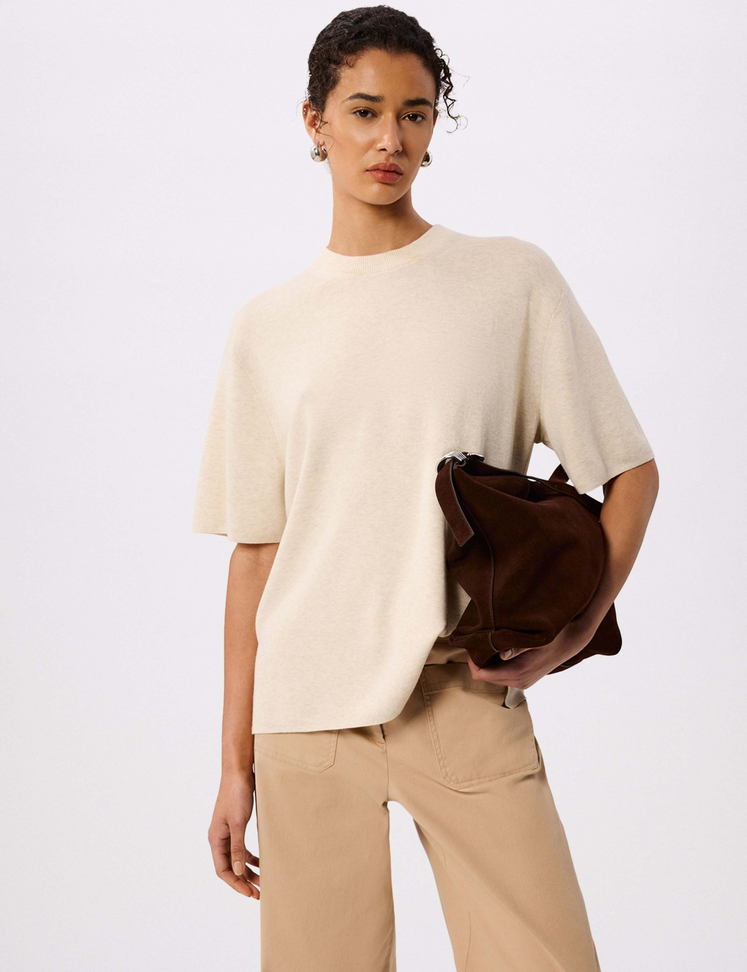 Cotton Rich Fine Knit T-Shirt 4 of 6