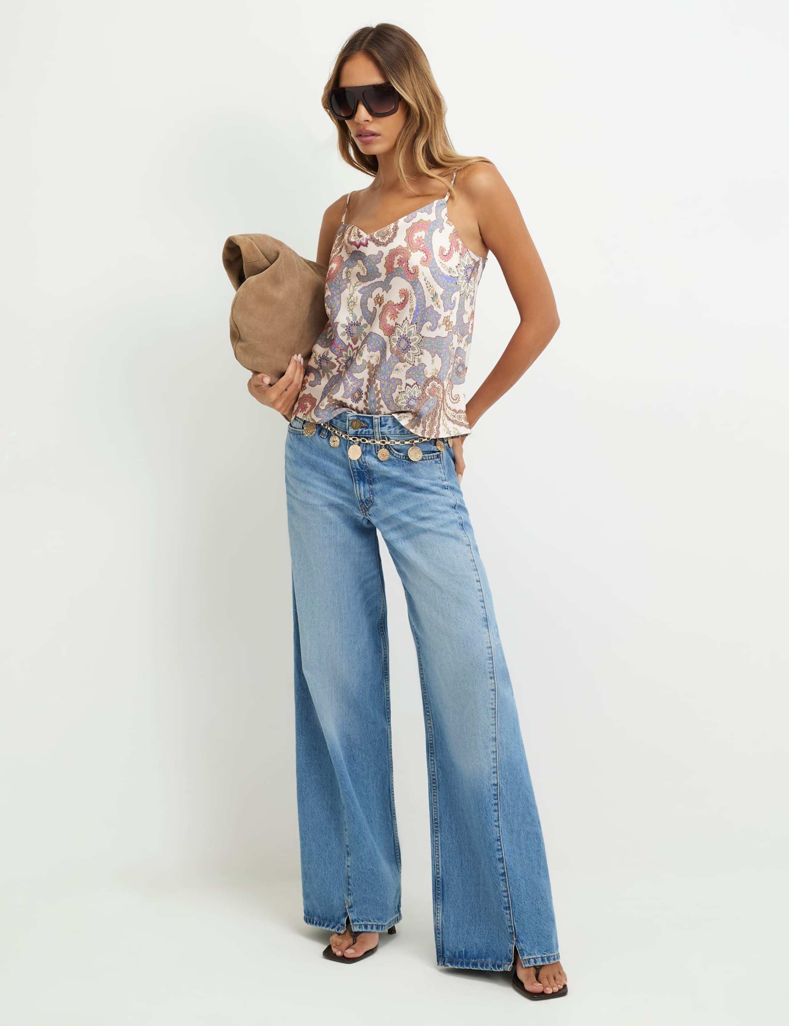 Paisley Cowl Neck Cami Top 2 of 4