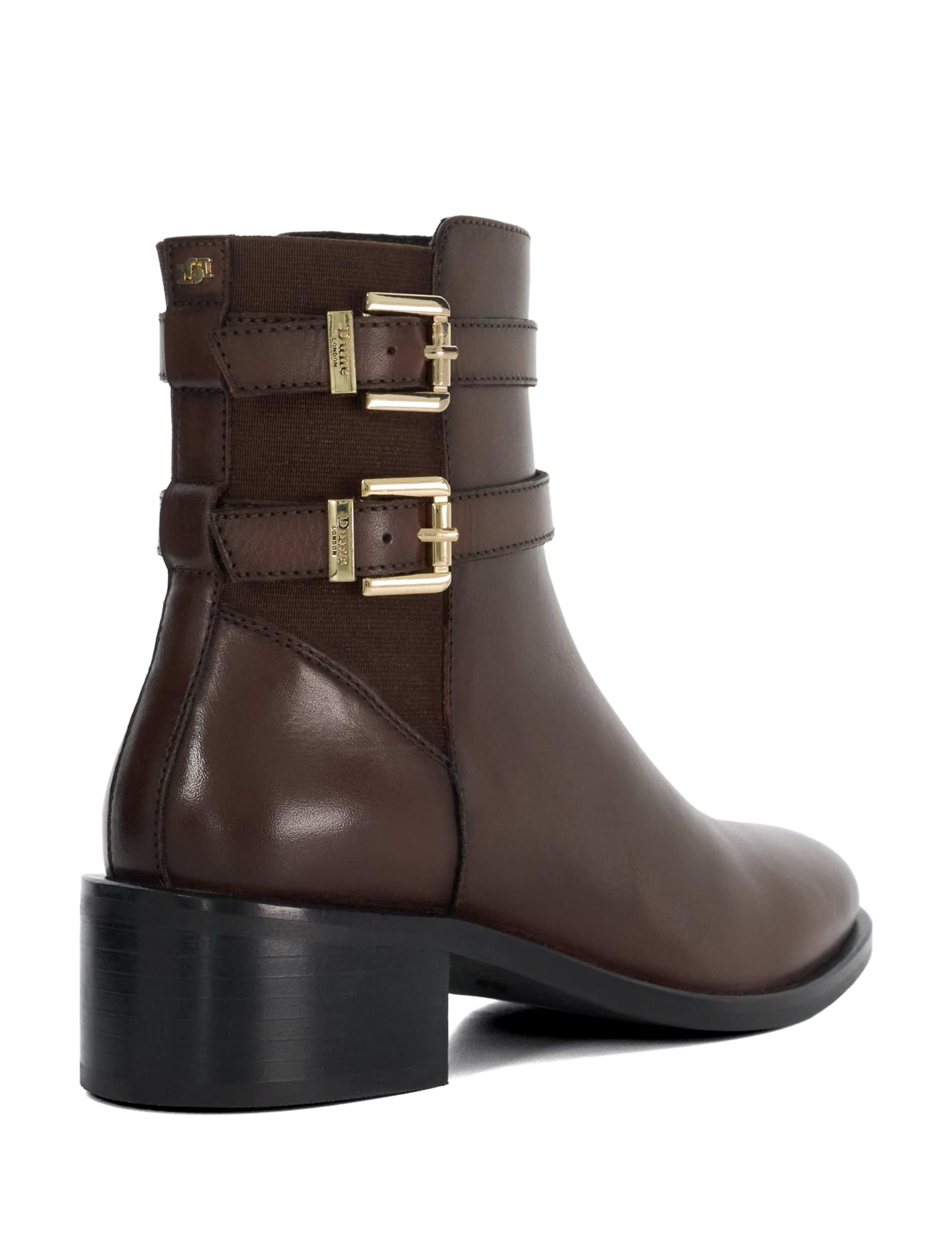 Leather Double Buckle Ankle Boots 4 of 5