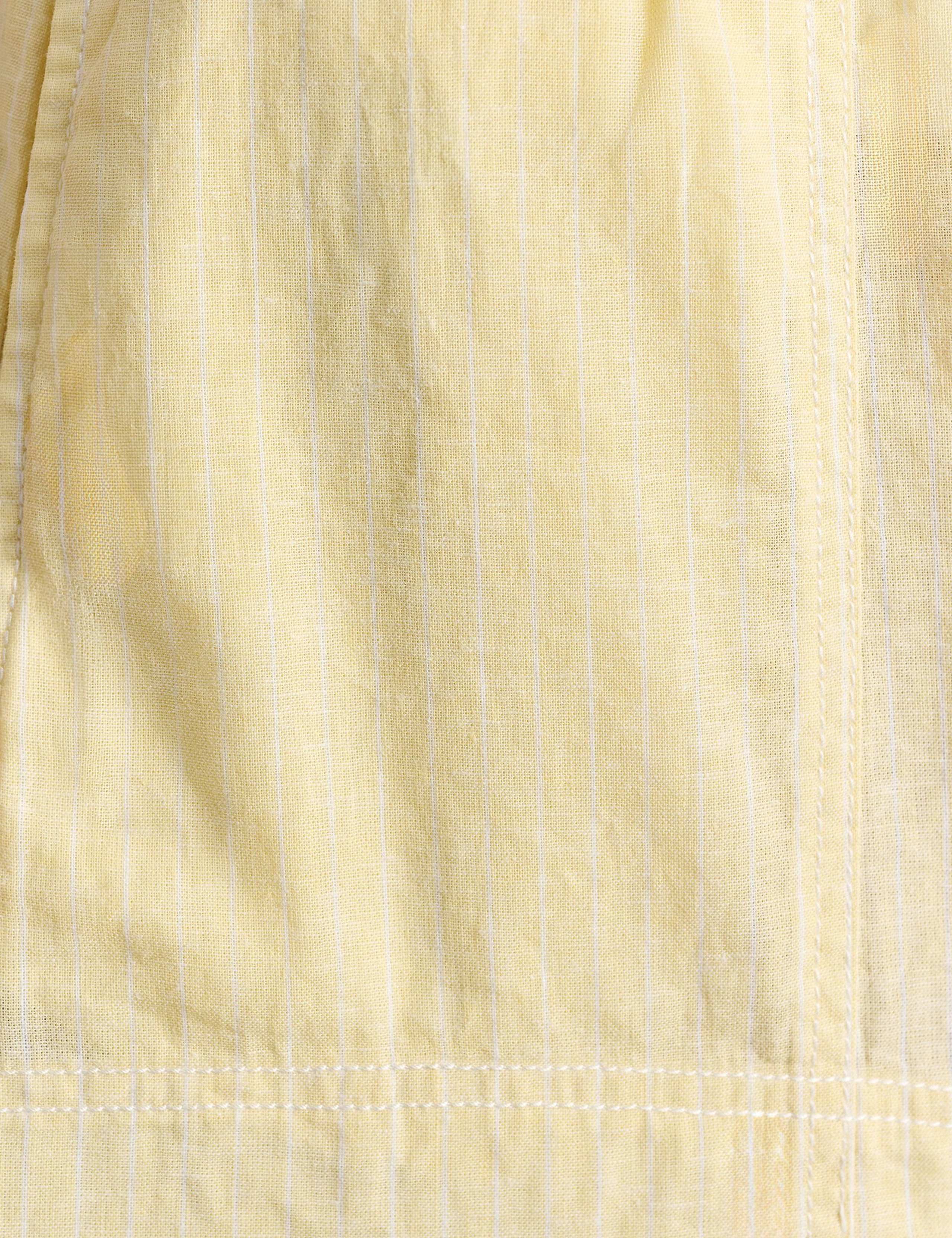 Linen Rich Striped High Waisted Shorts 6 of 6