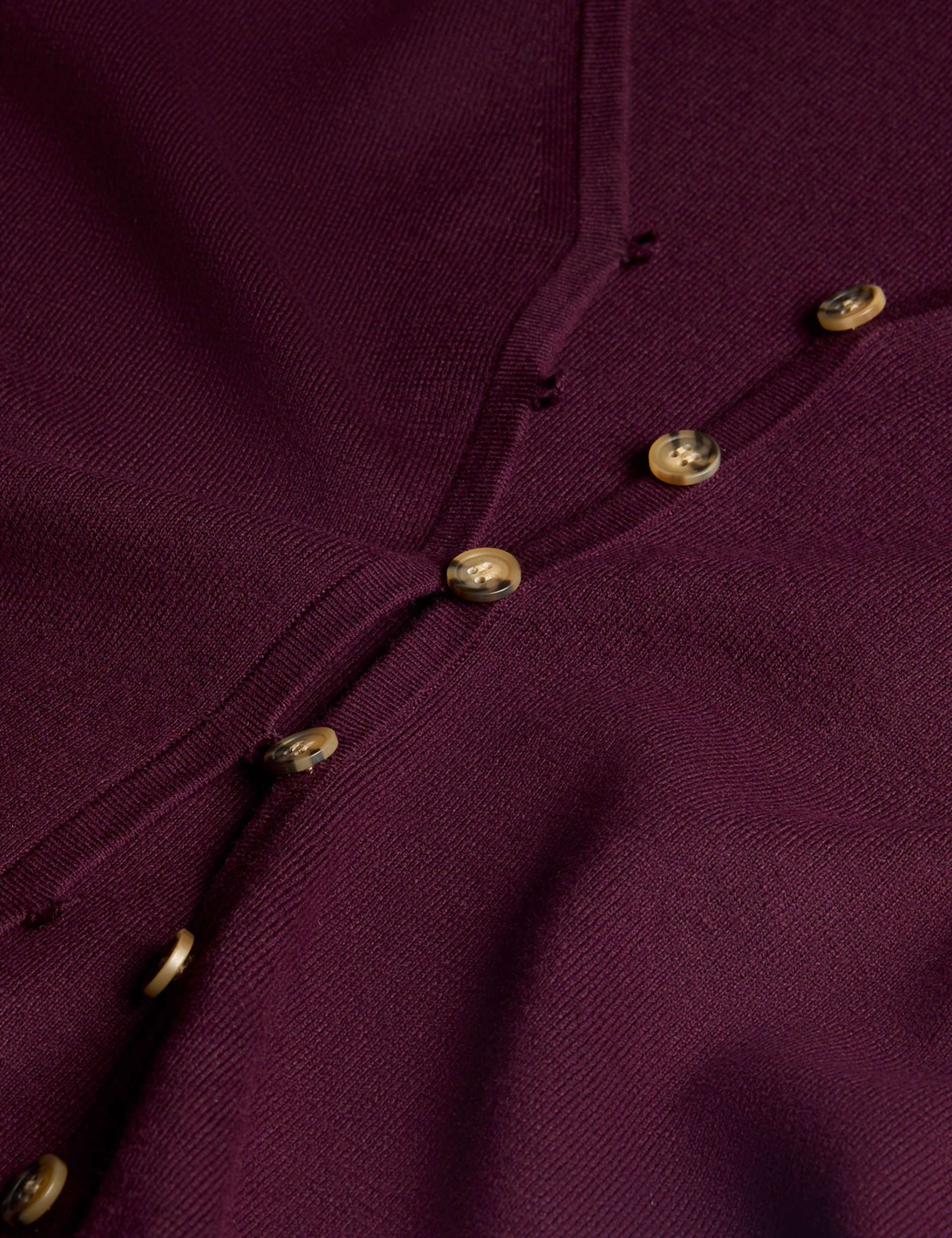 Cotton Rich Button Front Relaxed Cardigan 6 of 6