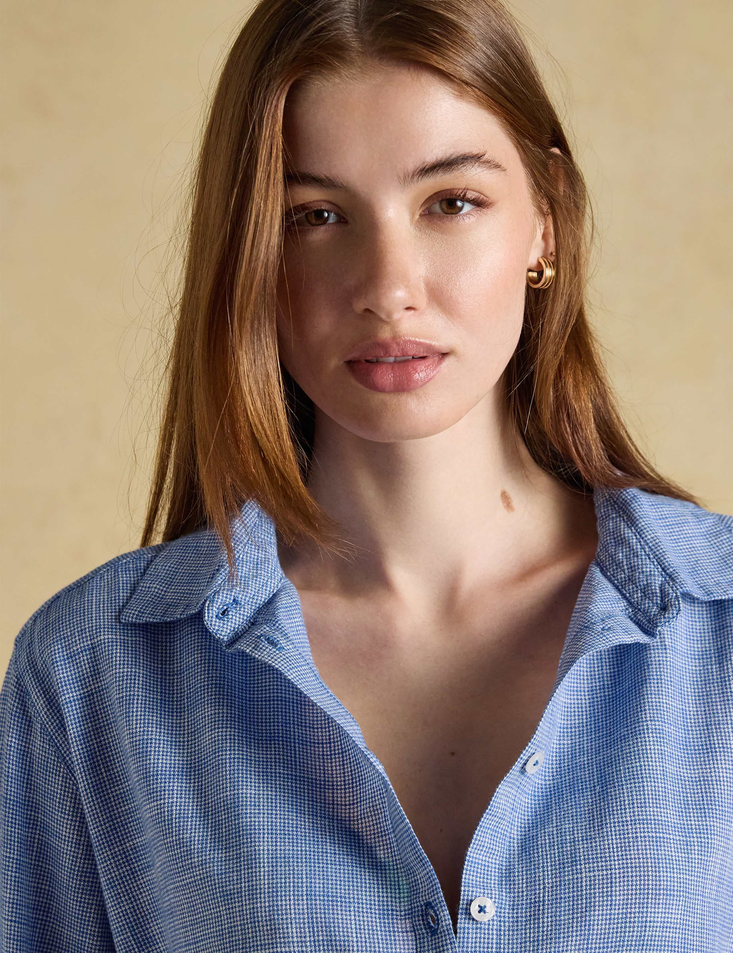 Pure Cotton Checked Longline Shirt 6 of 7