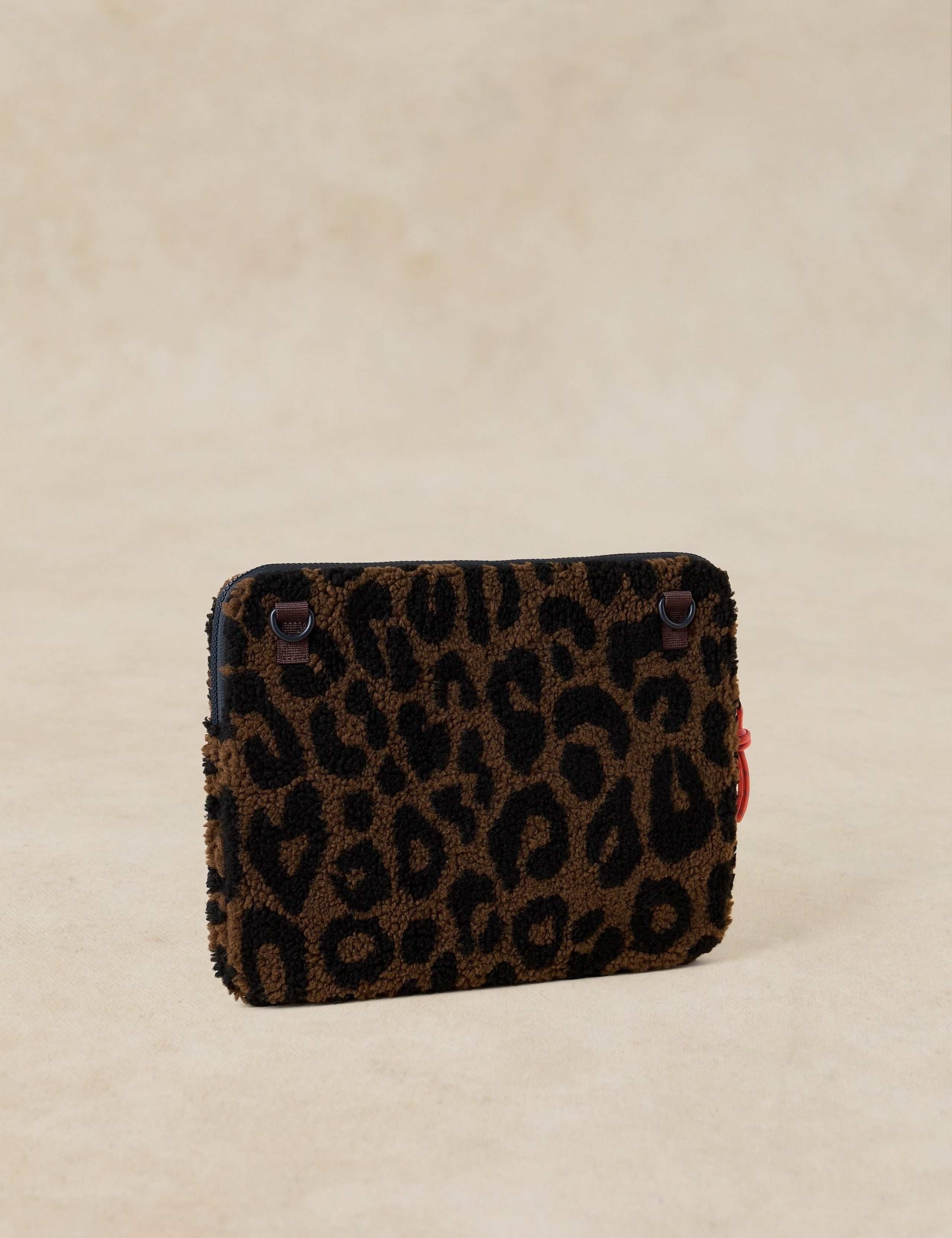 Faux Shearling Animal Print Laptop Bag 3 of 4