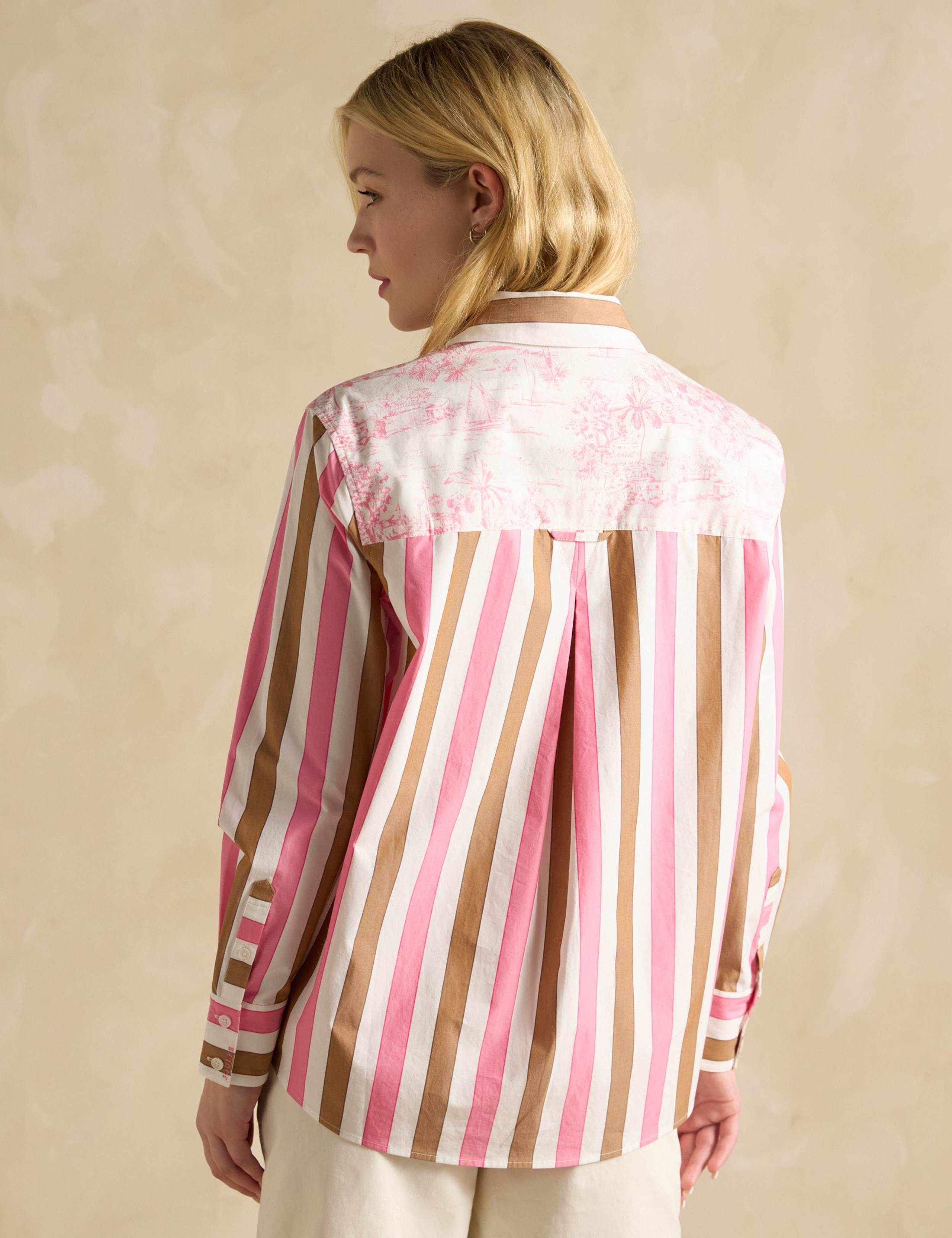Pure Cotton Striped Collared Relaxed Shirt 5 of 7