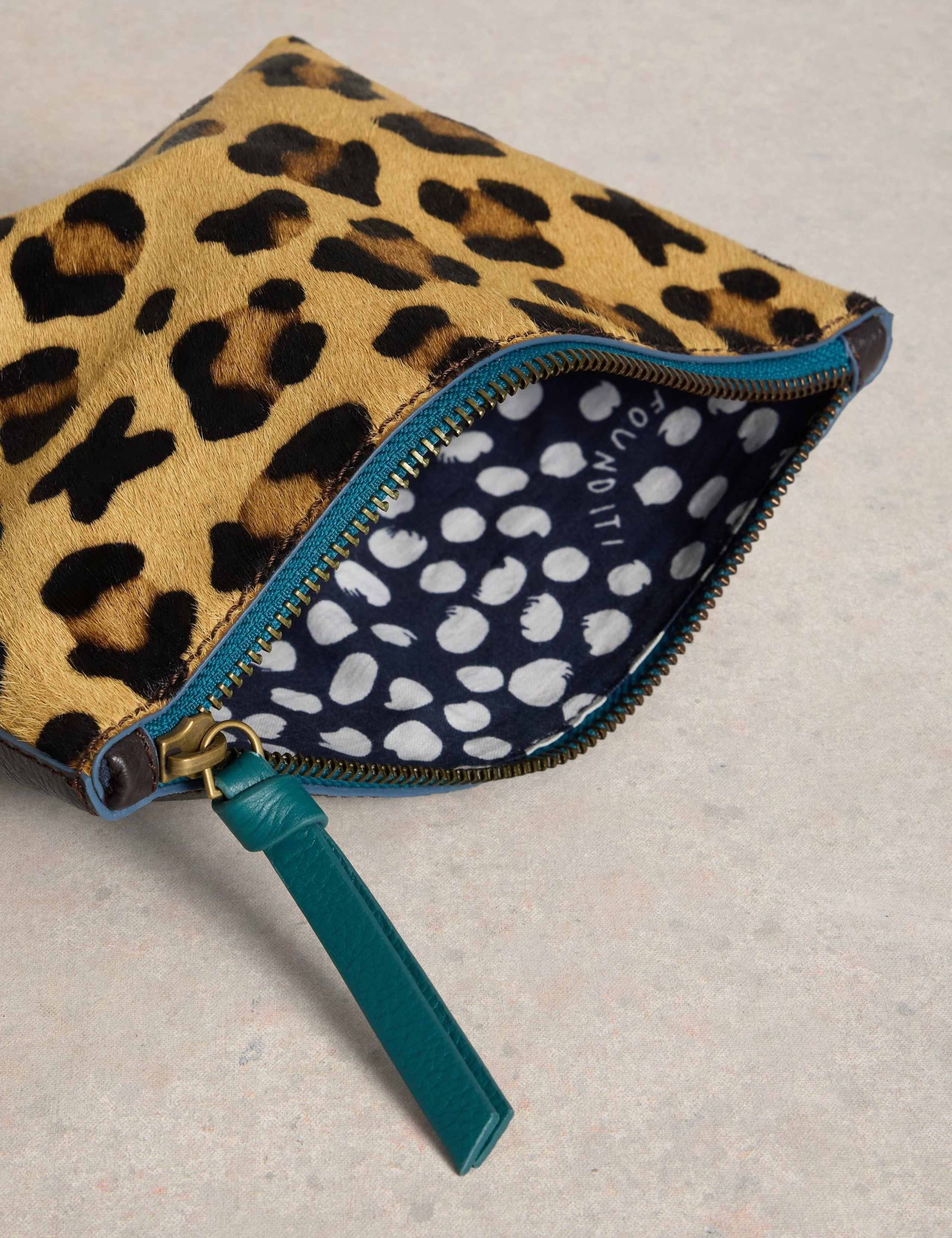 Leather Metallic Toiletry Bag 3 of 3