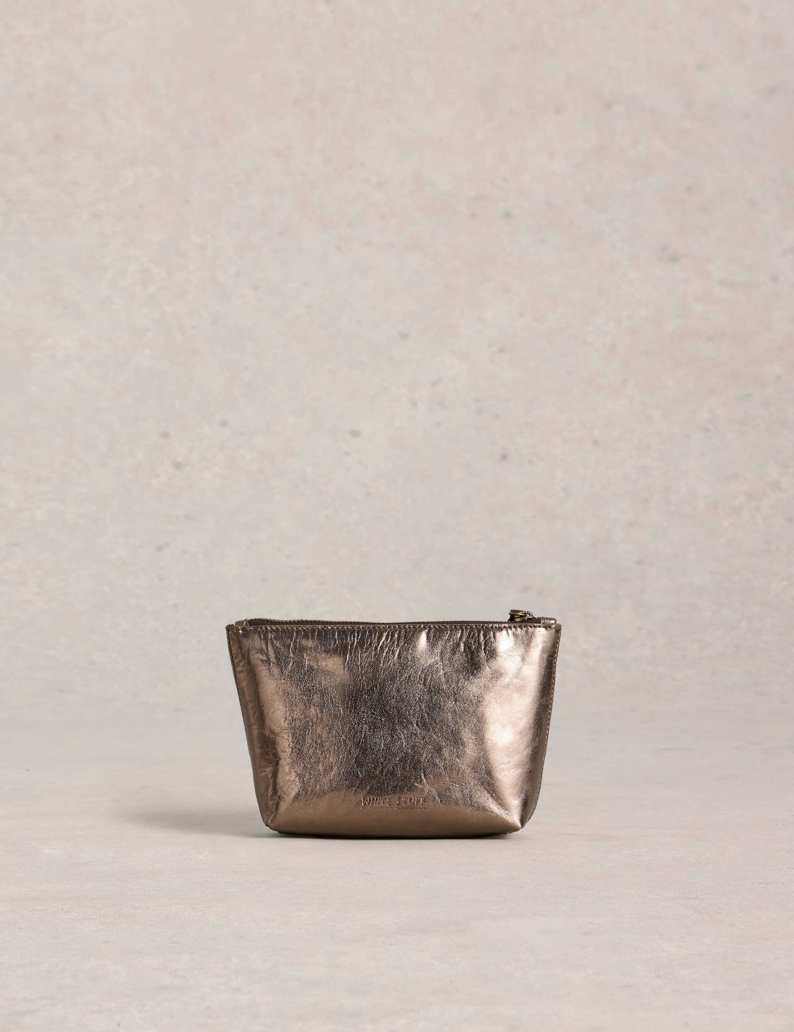 Leather Metallic Toiletry Bag 3 of 3