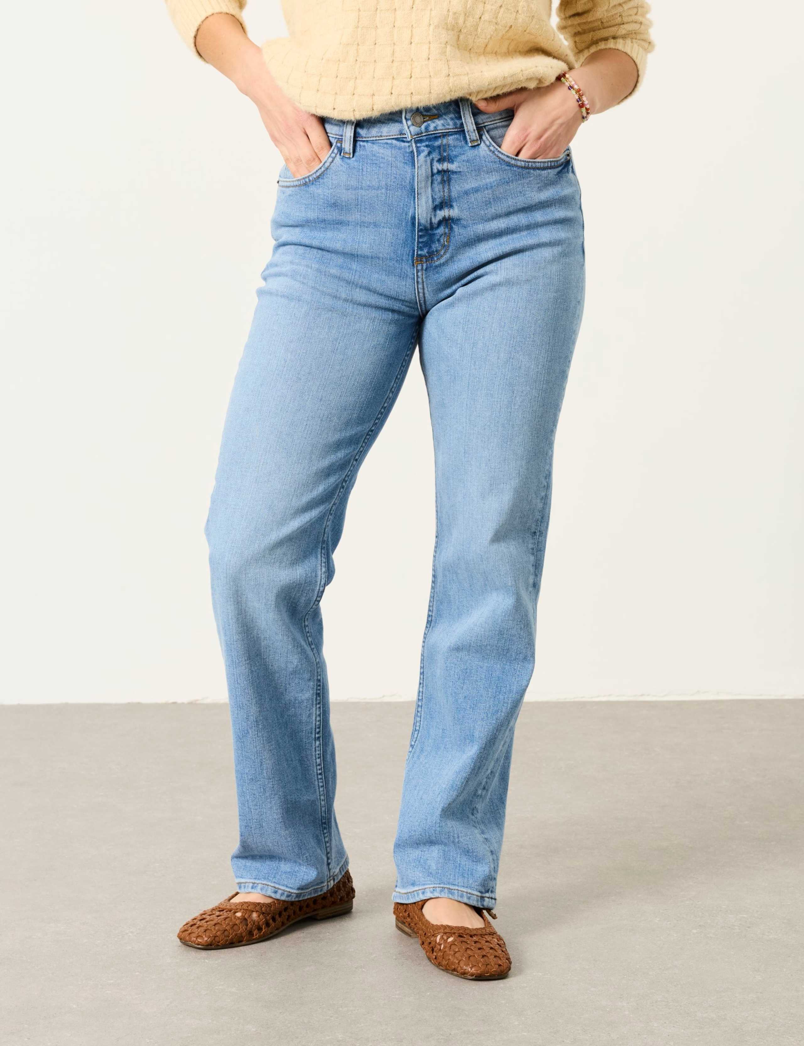 High Waisted Straight Leg Jeans 1 of 4