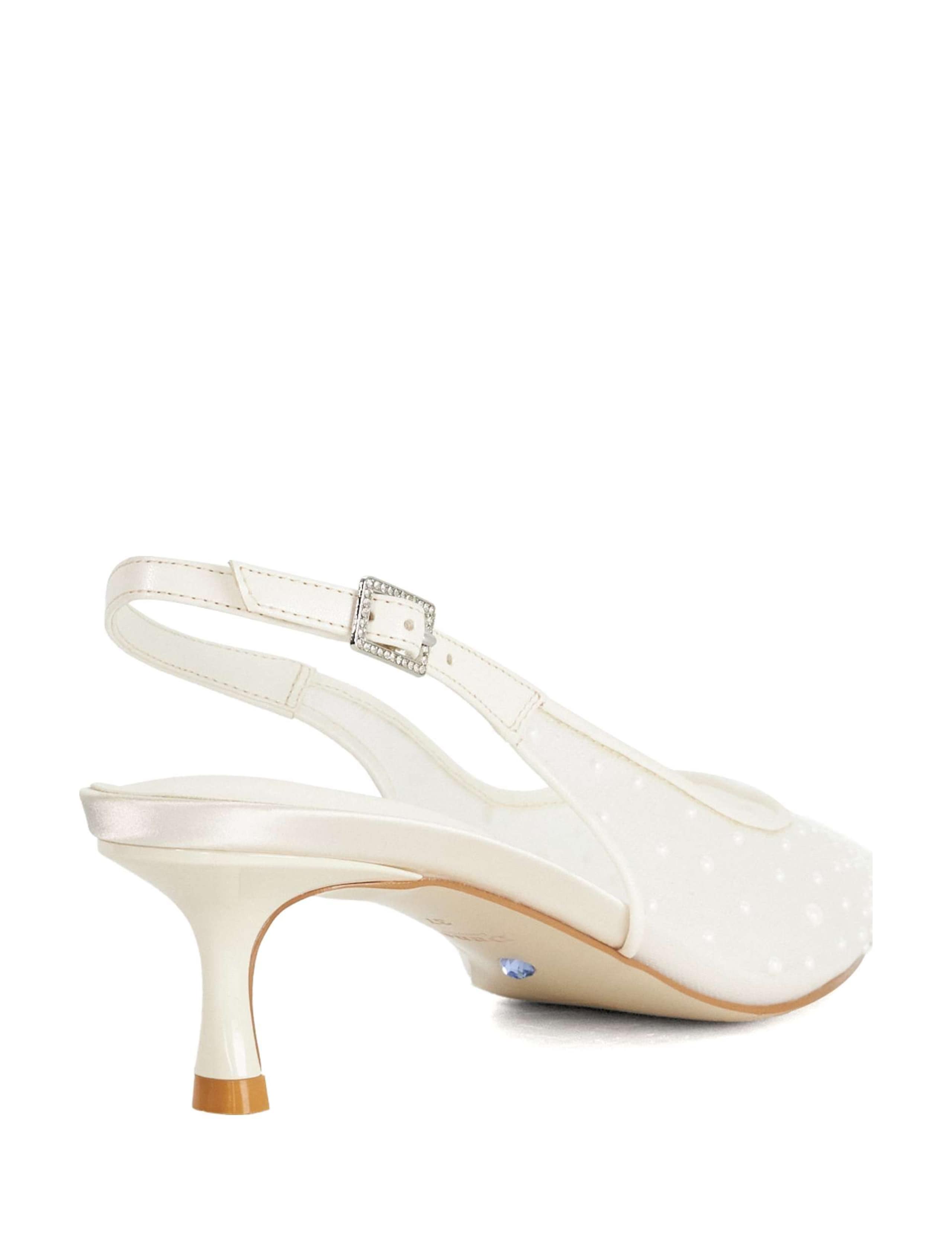 Wide Fit Buckle Kitten Heel Slingback Shoes 4 of 5