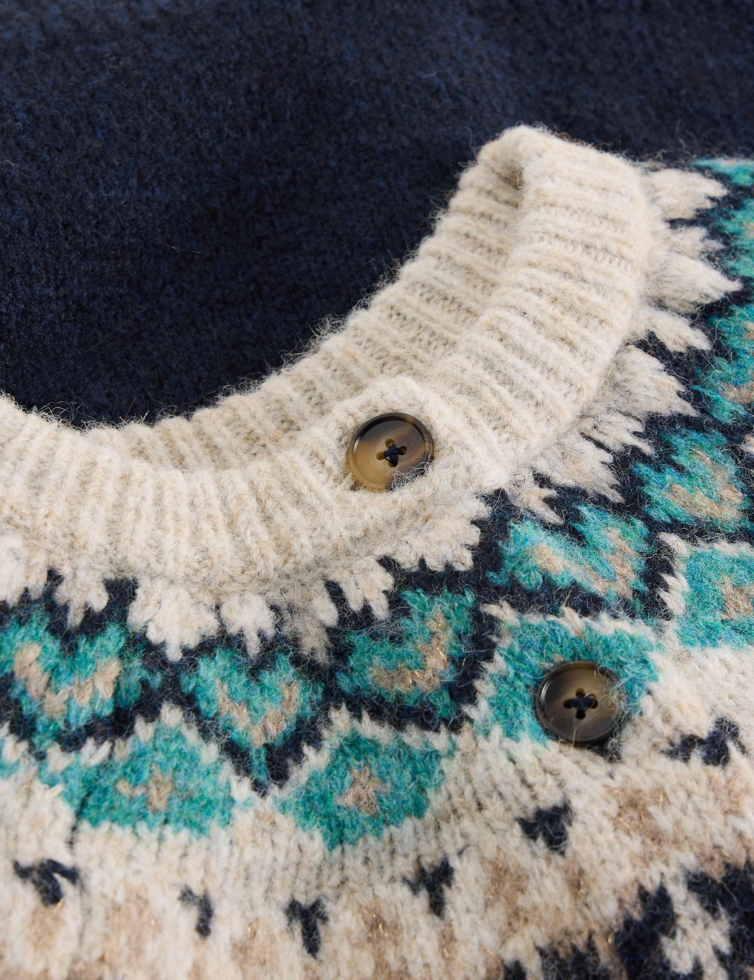 Flora Fair Isle Cardigan with Wool 6 of 6