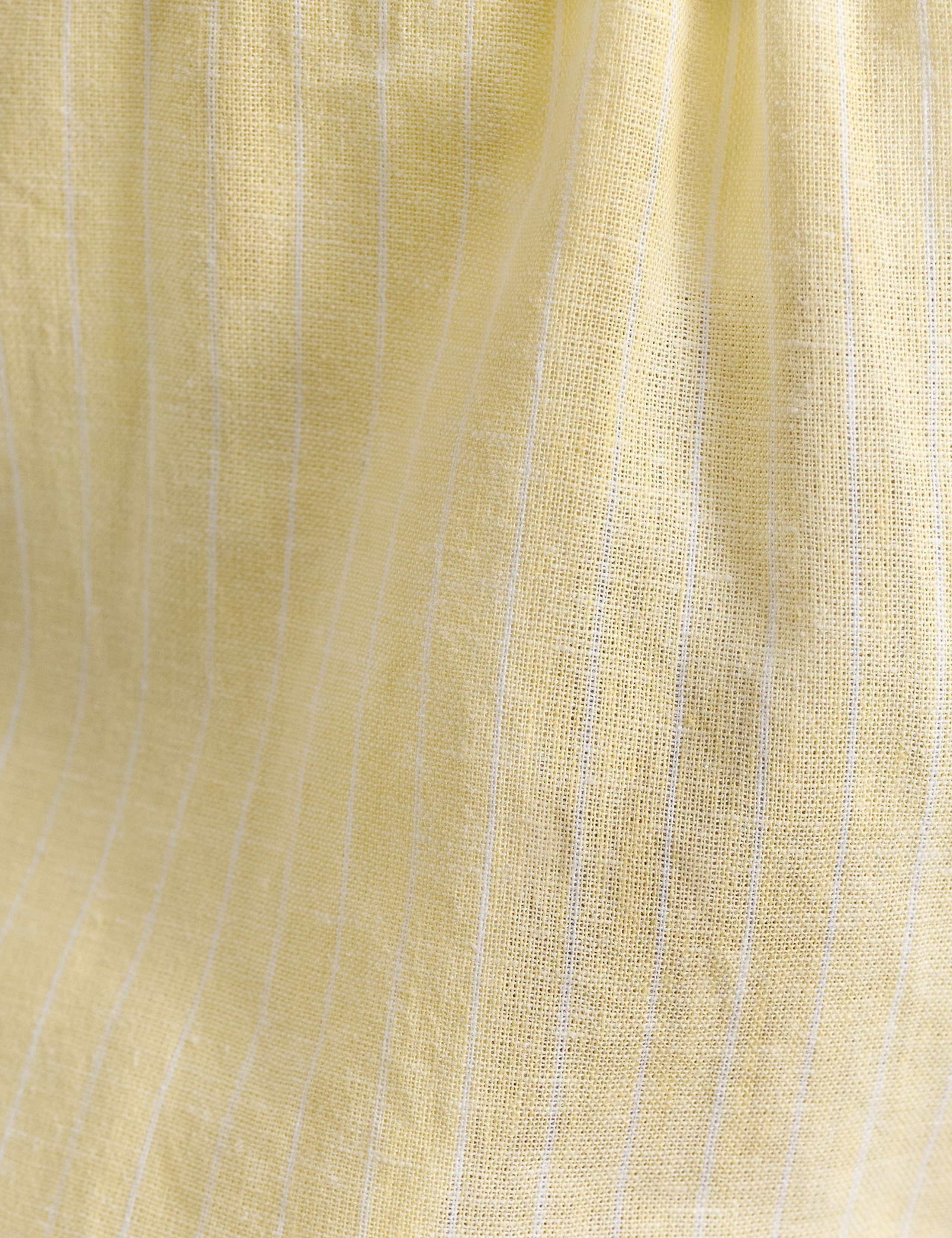 Linen Rich Striped Wide Leg Trousers 5 of 5