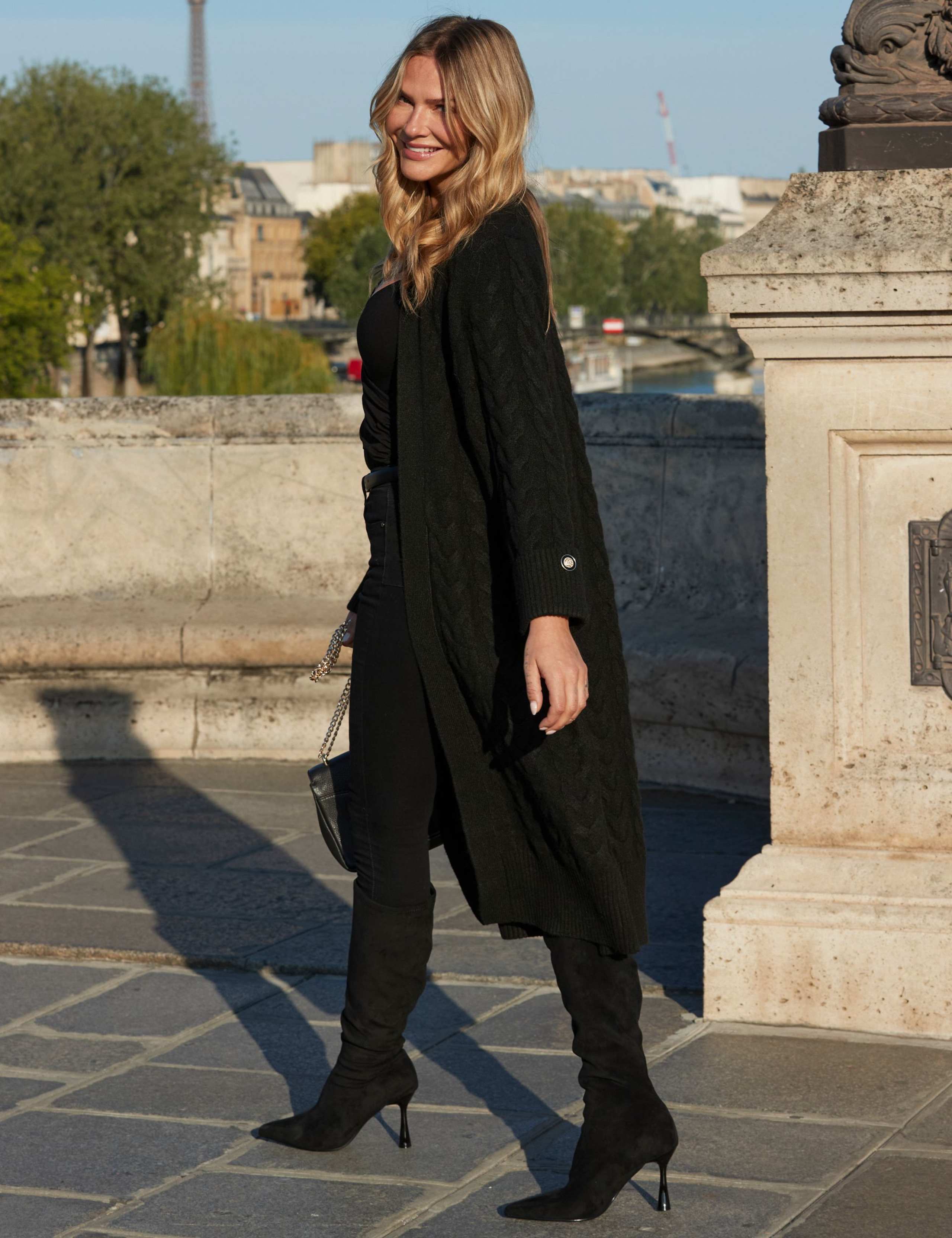 Cable Knit Longline Cardigan 3 of 6