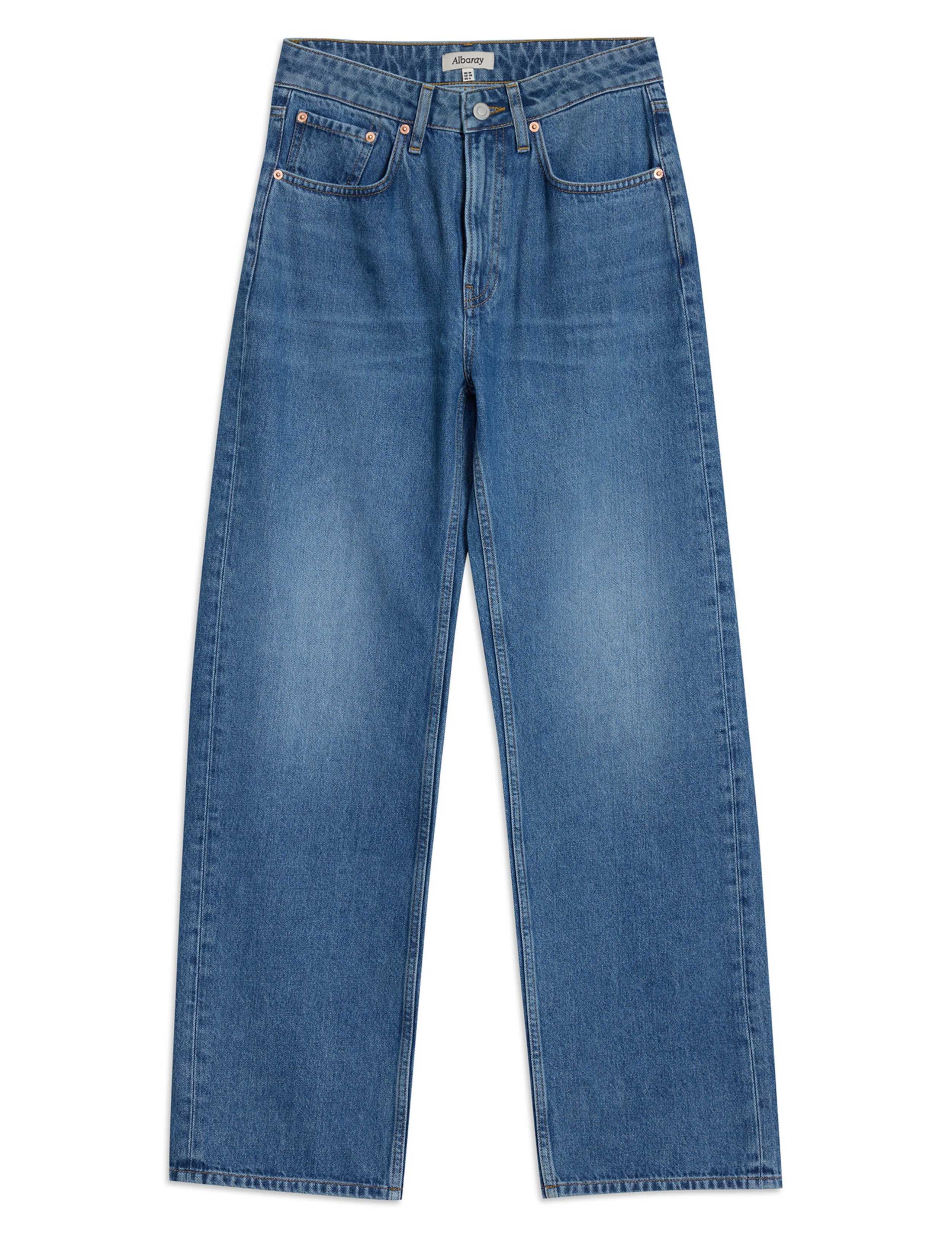 Mid Rise Straight Leg Jeans 2 of 4
