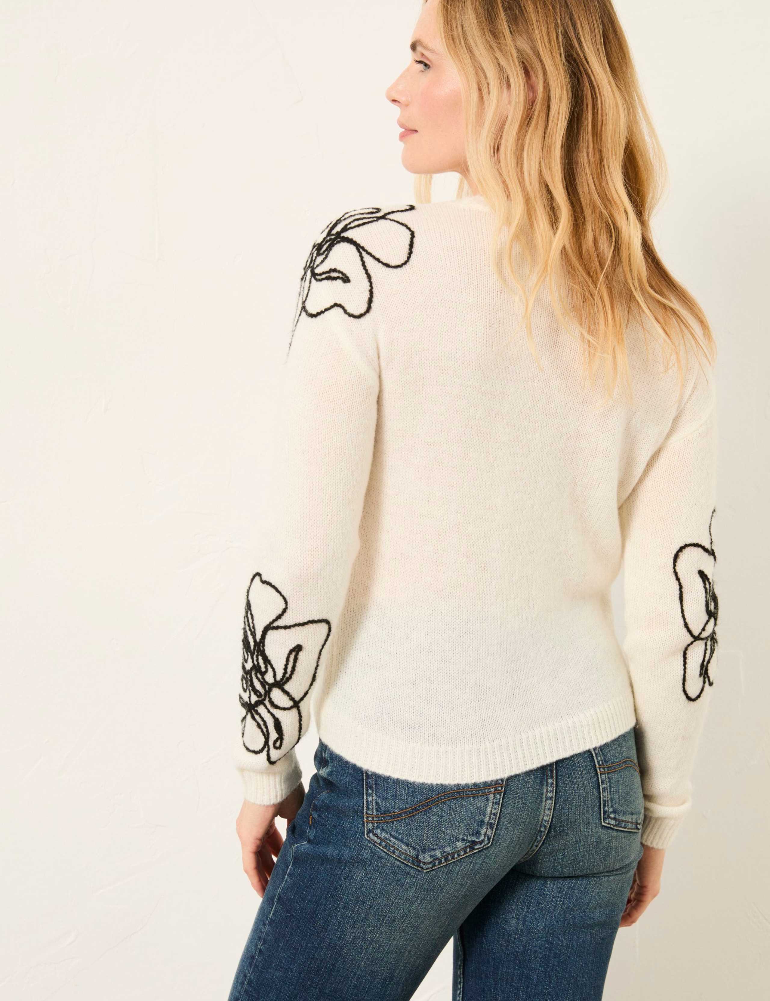Embroidered Floral Jumper with Alpaca 3 of 5