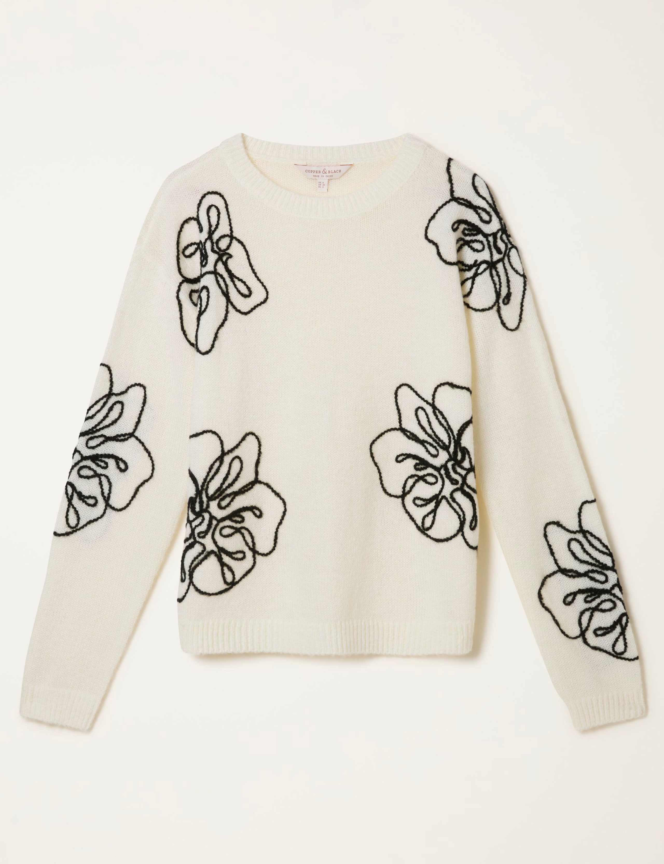 Embroidered Floral Jumper with Alpaca 2 of 5