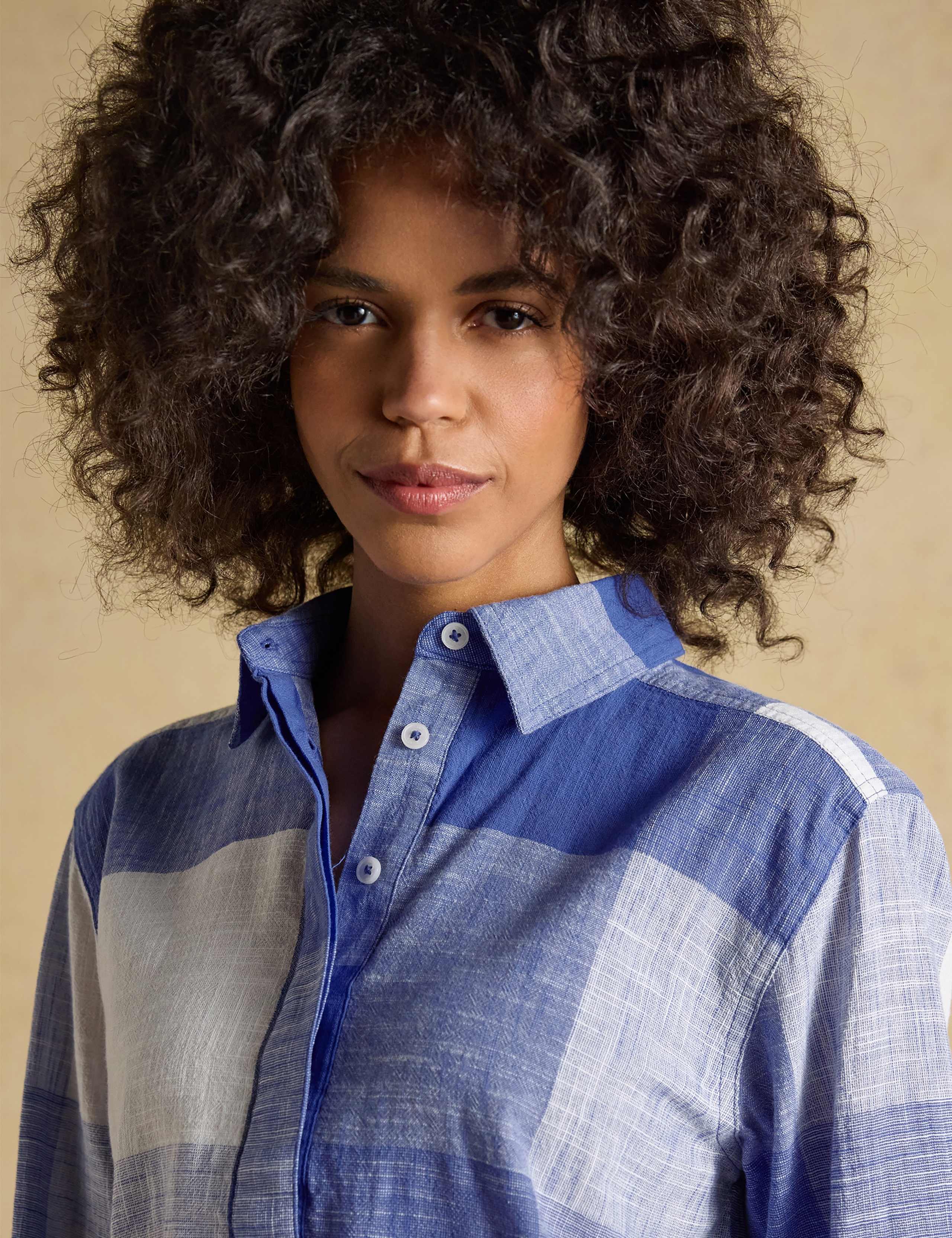 Pure Cotton Checked Collared Popover Shirt 2 of 9