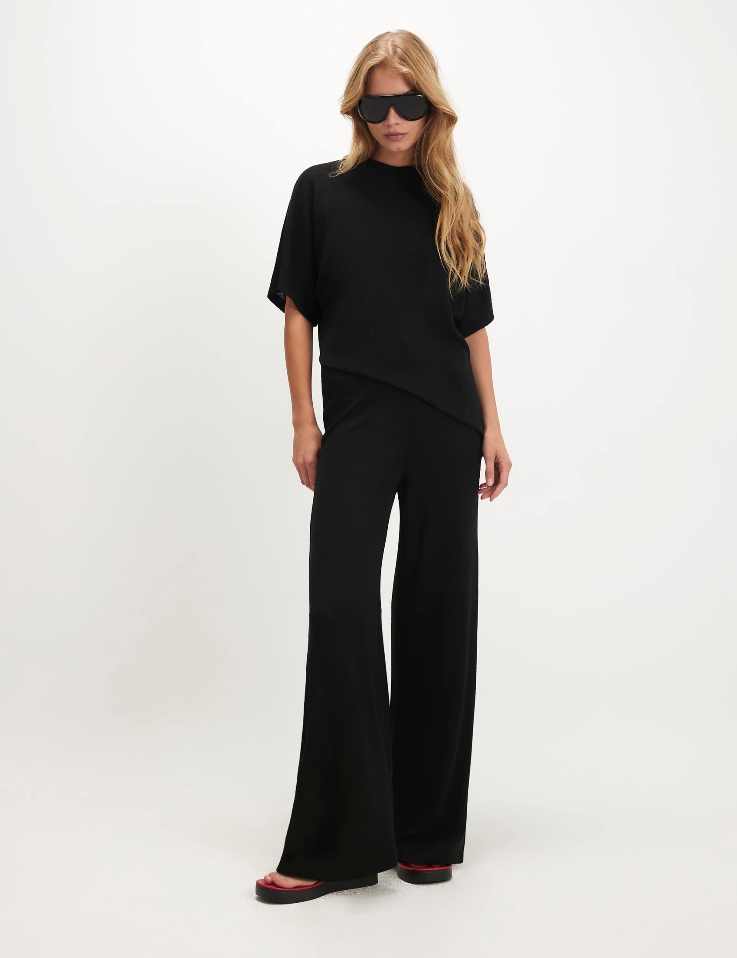 Pure Cotton Asymmetric Batwing T-Shirt 5 of 6