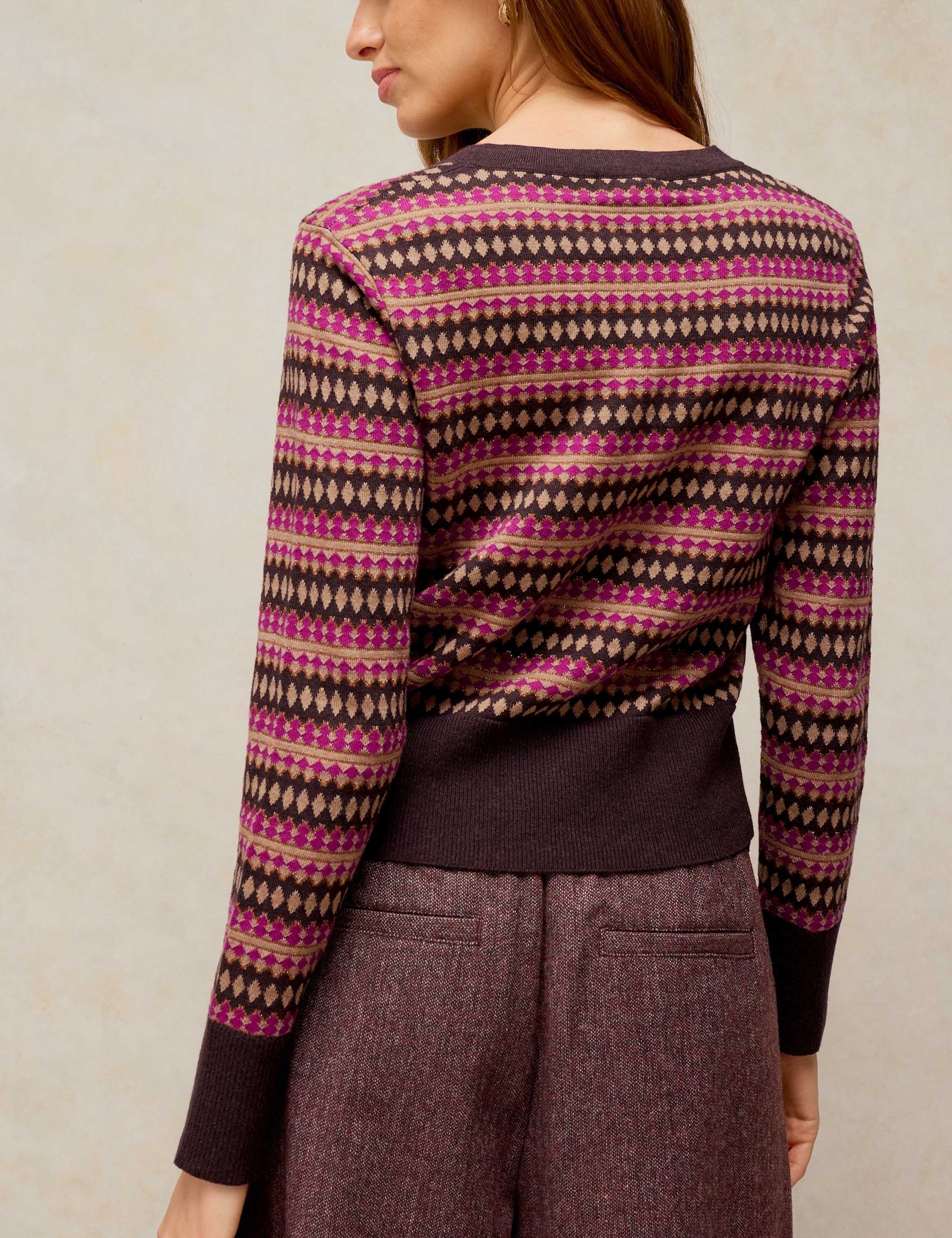 Pure Cotton Fair Isle Cardigan 3 of 6