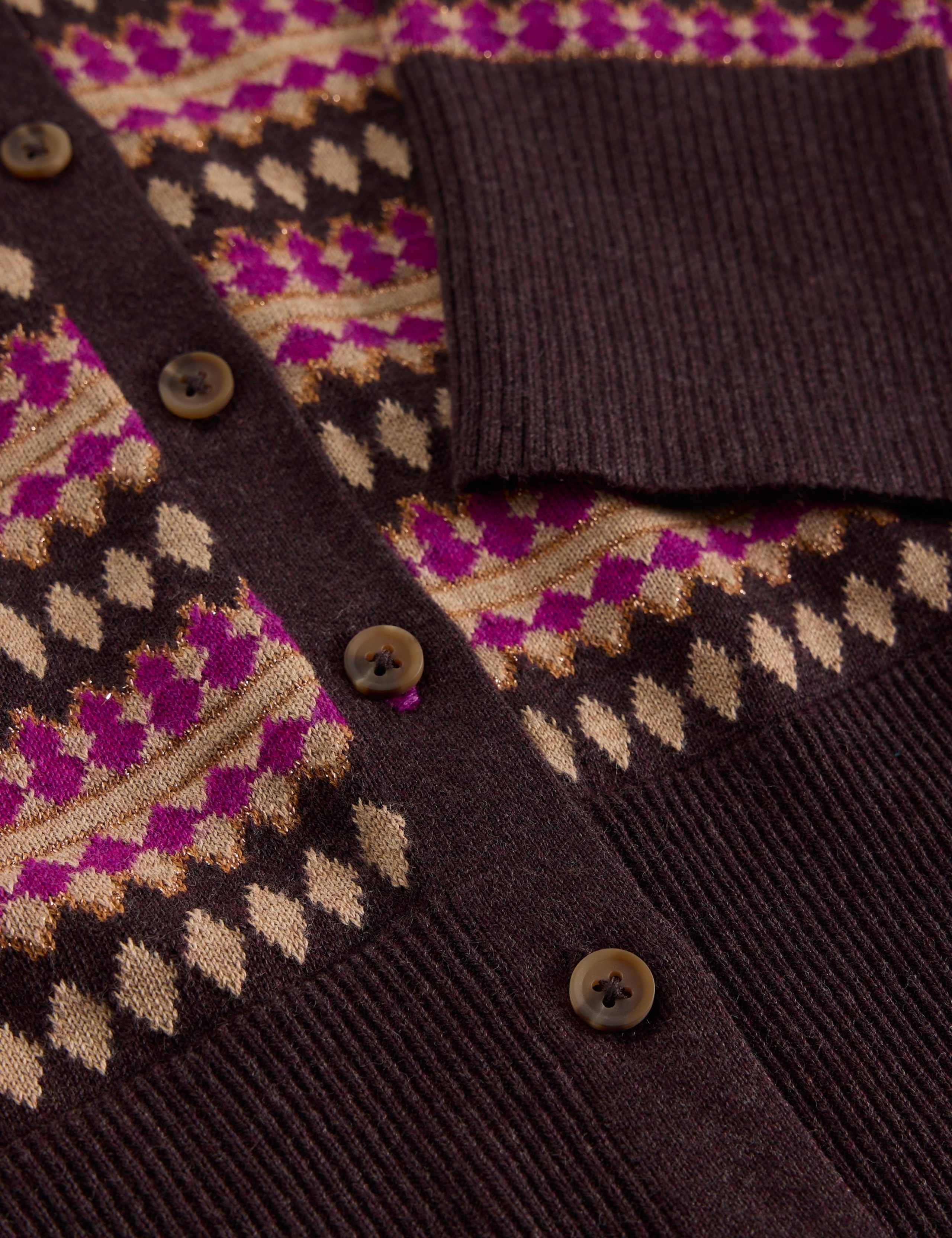 Pure Cotton Fair Isle Cardigan 6 of 6