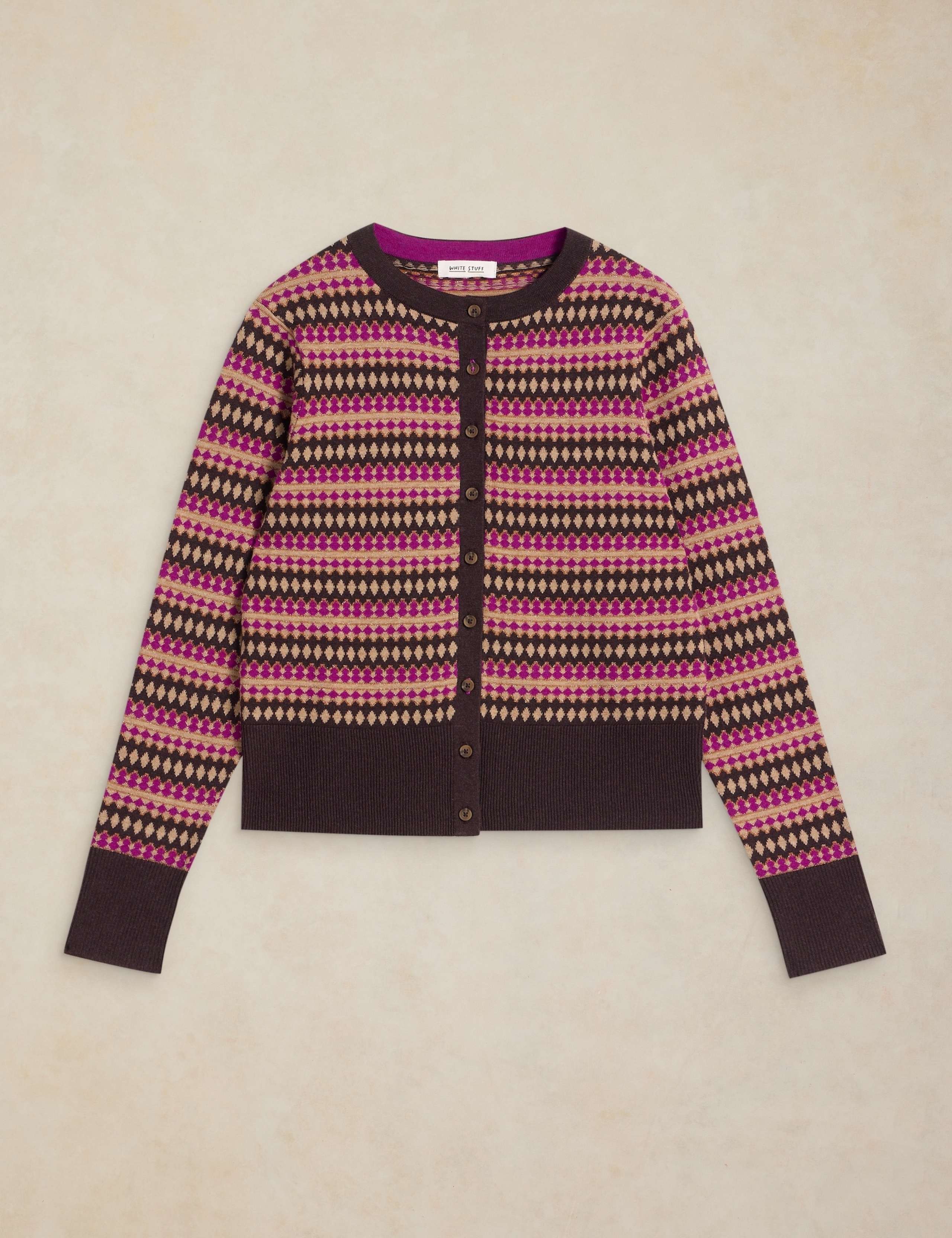 Pure Cotton Fair Isle Cardigan 2 of 6