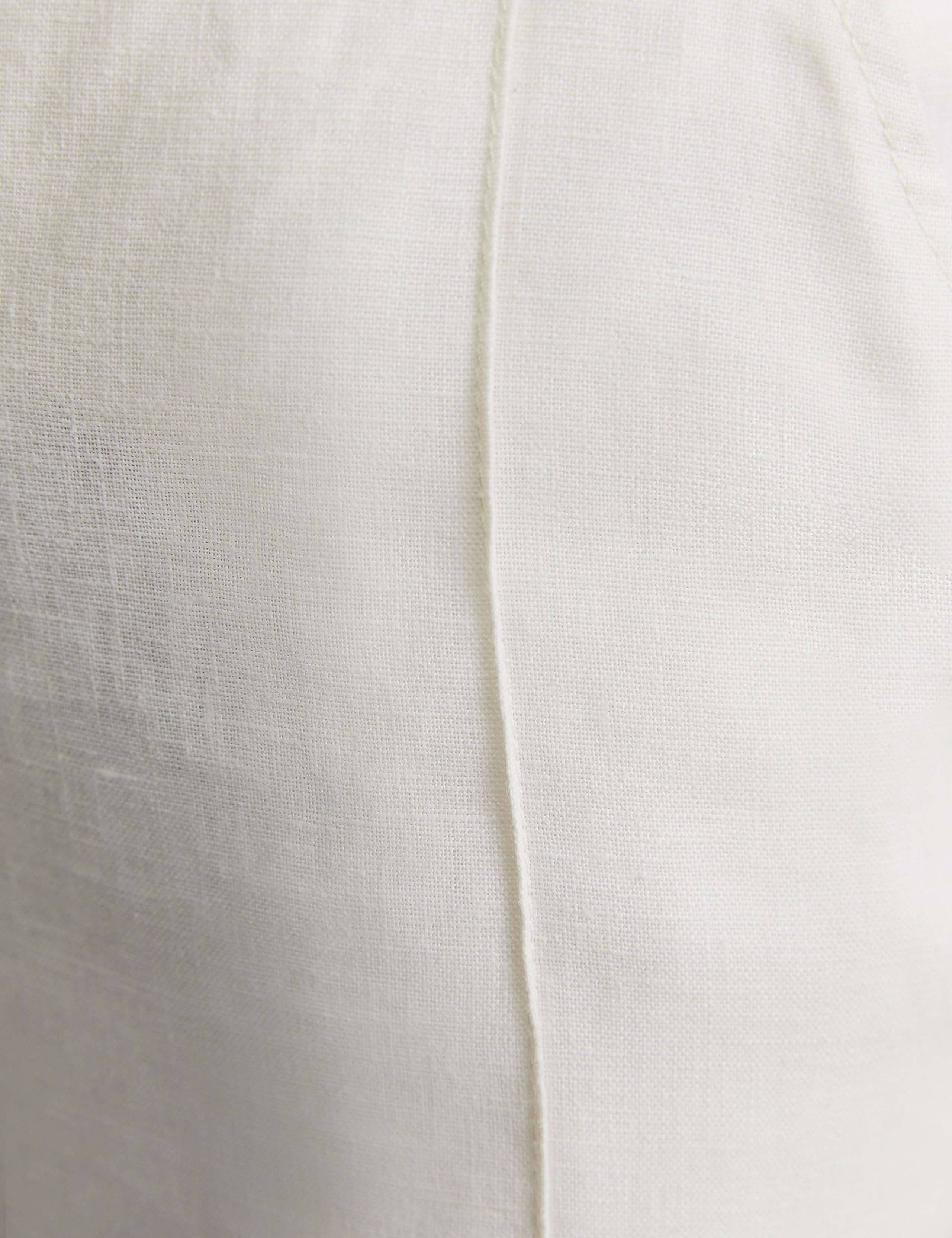 Pure Linen Pintuck Straight Leg Trousers 5 of 5